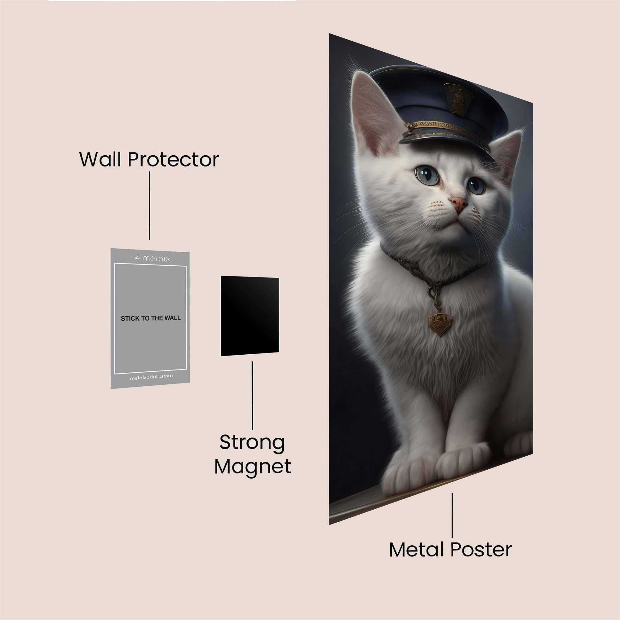 Captain Whiskers Safe Wall Magnetic / M