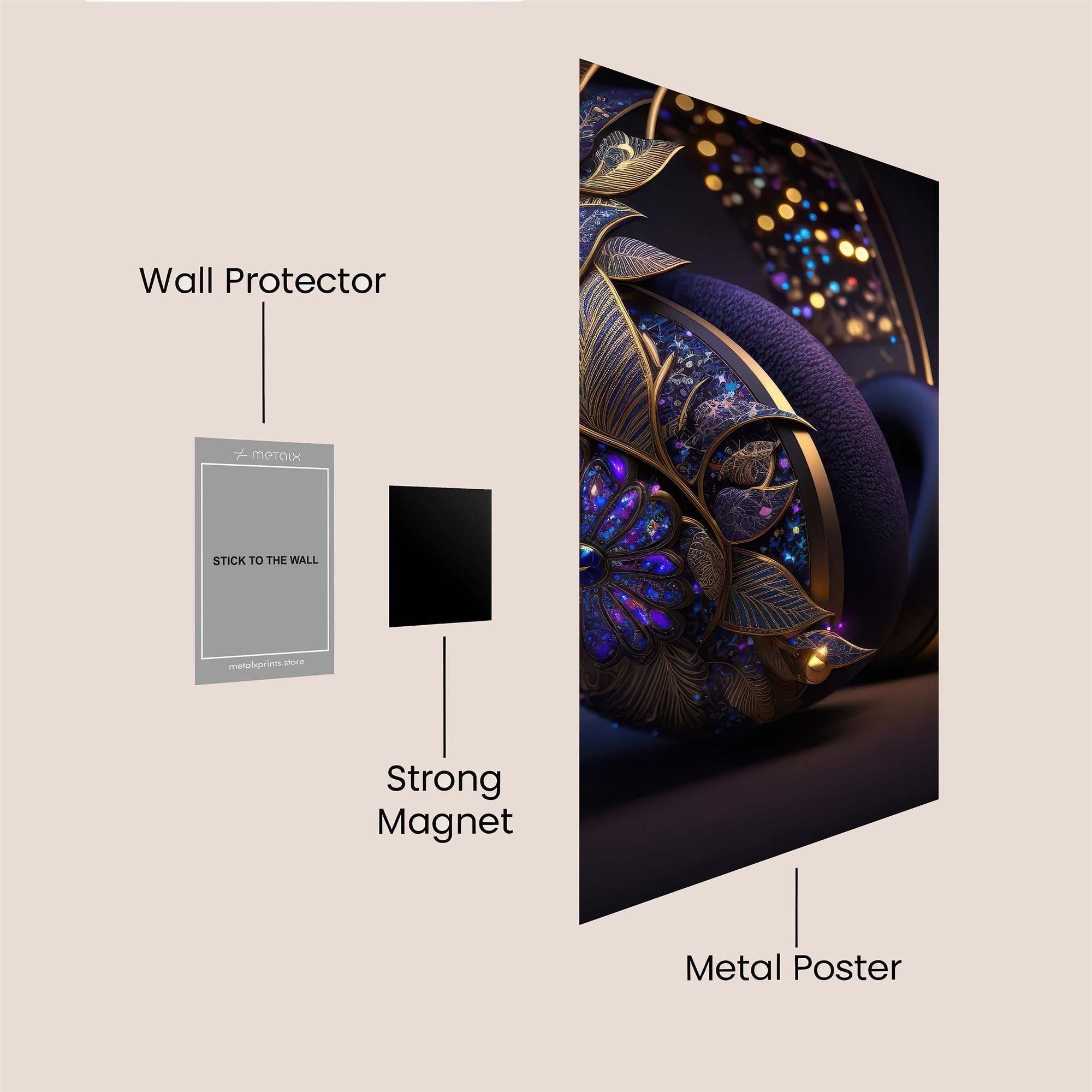 Floral Fantasy Safe Wall Magnetic / M
