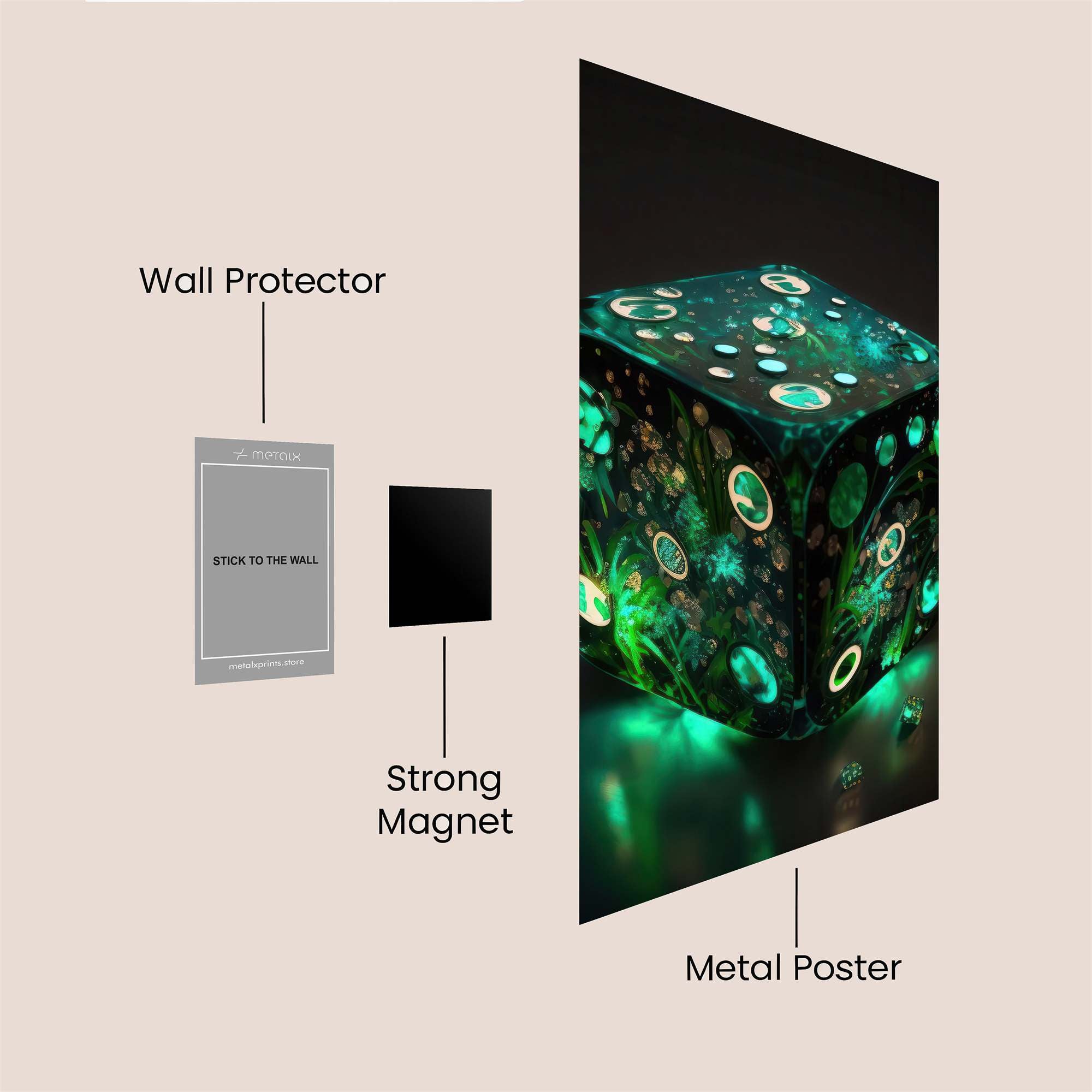GlowCube Safe Wall Magnetic / M