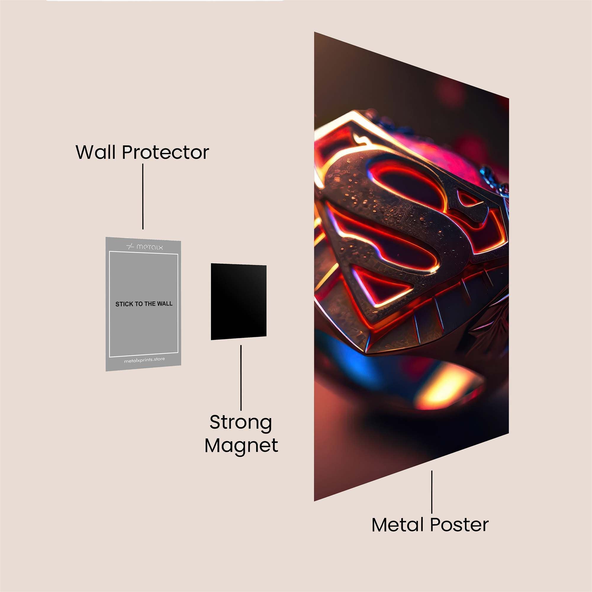 Superman Radiant Safe Wall Magnetic / M
