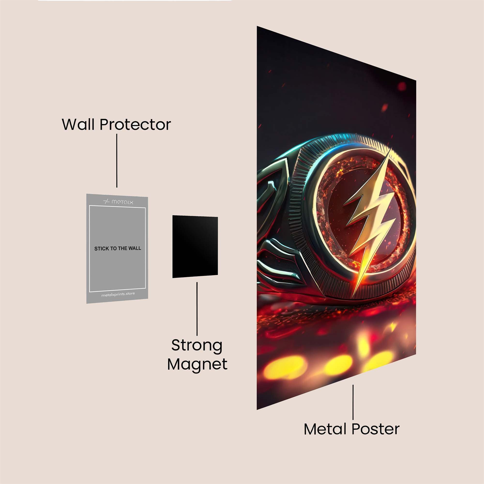 Flash Blaze Safe Wall Magnetic / M