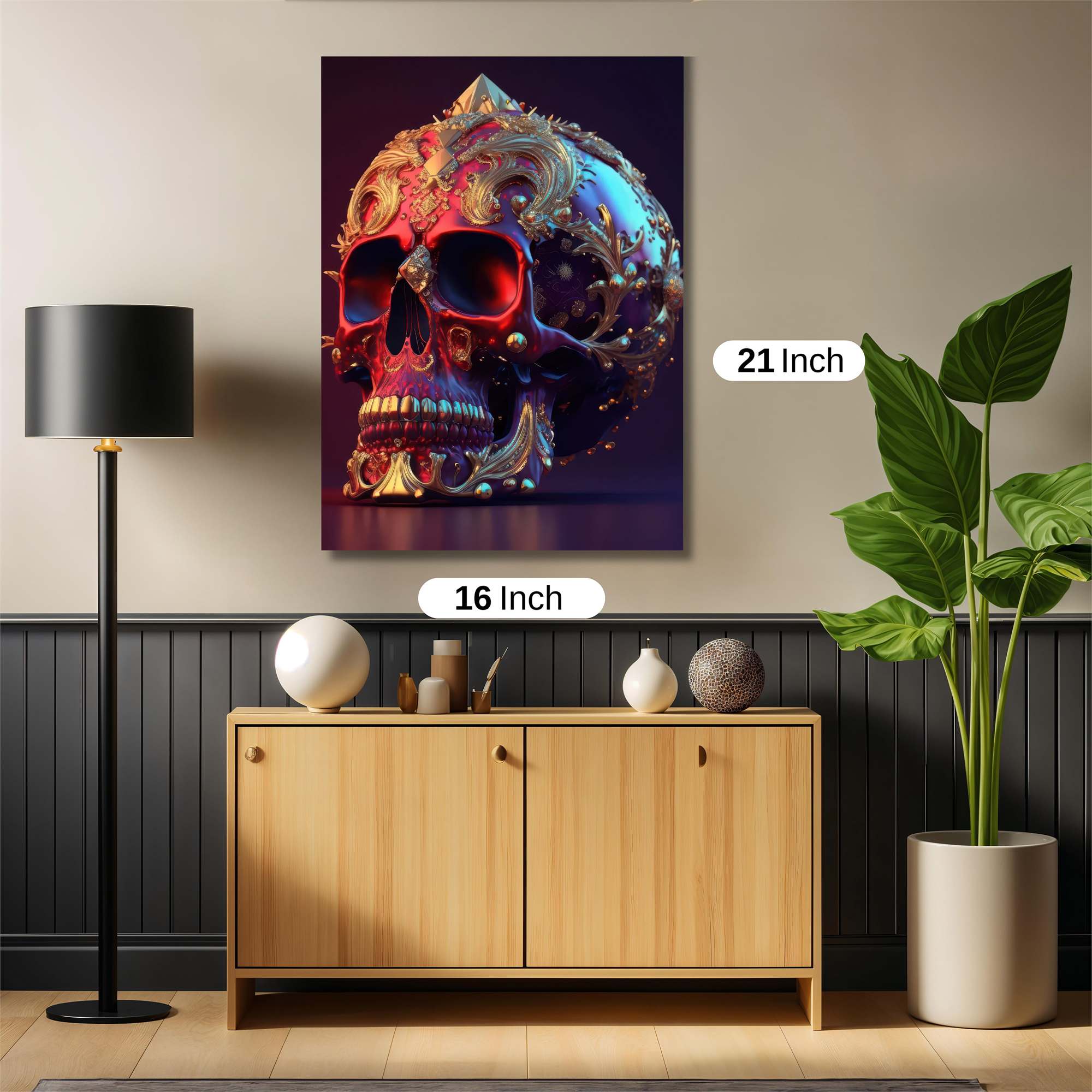 Skull Regal Safe Wall Magnetic / M