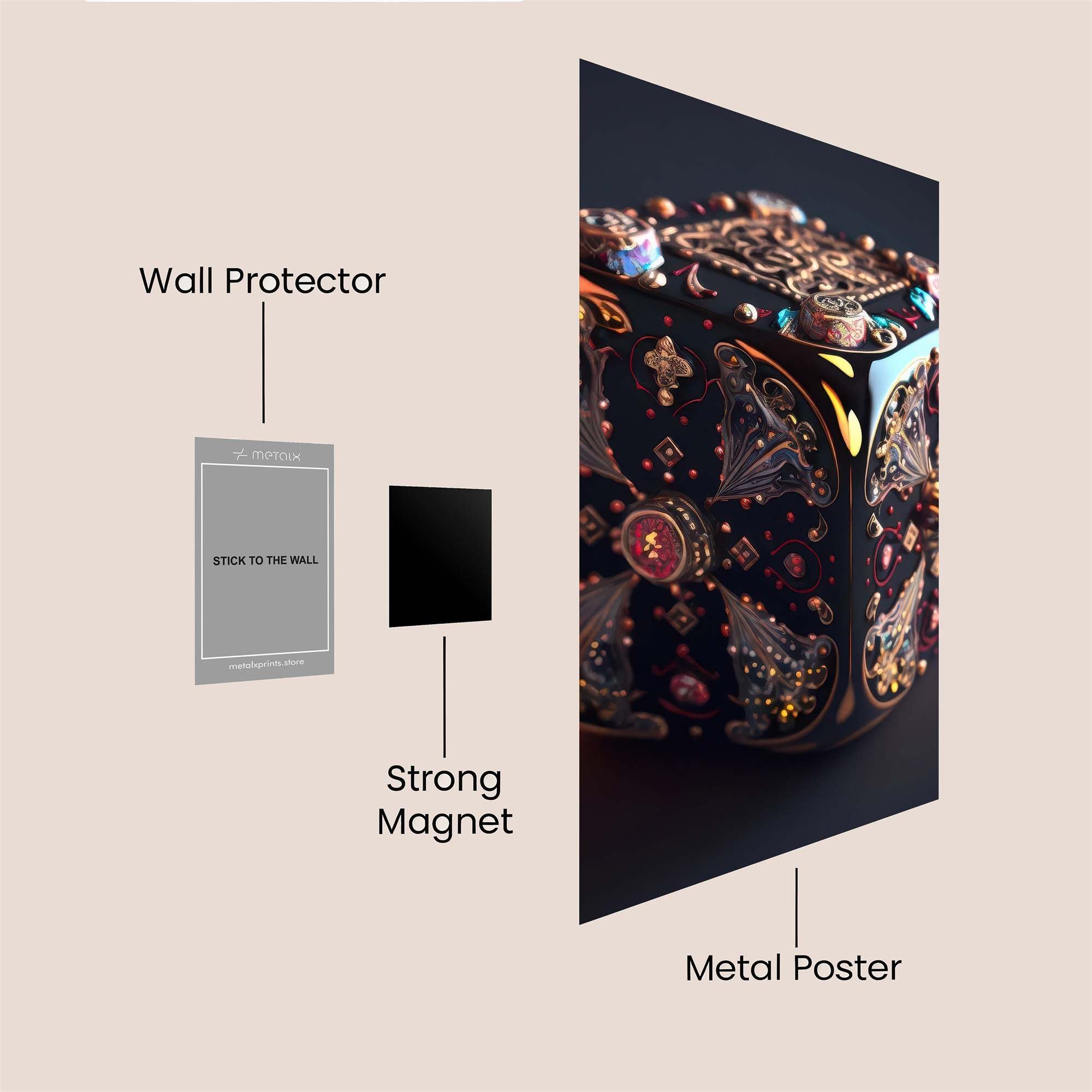 Jewel Enigma Safe Wall Magnetic / M