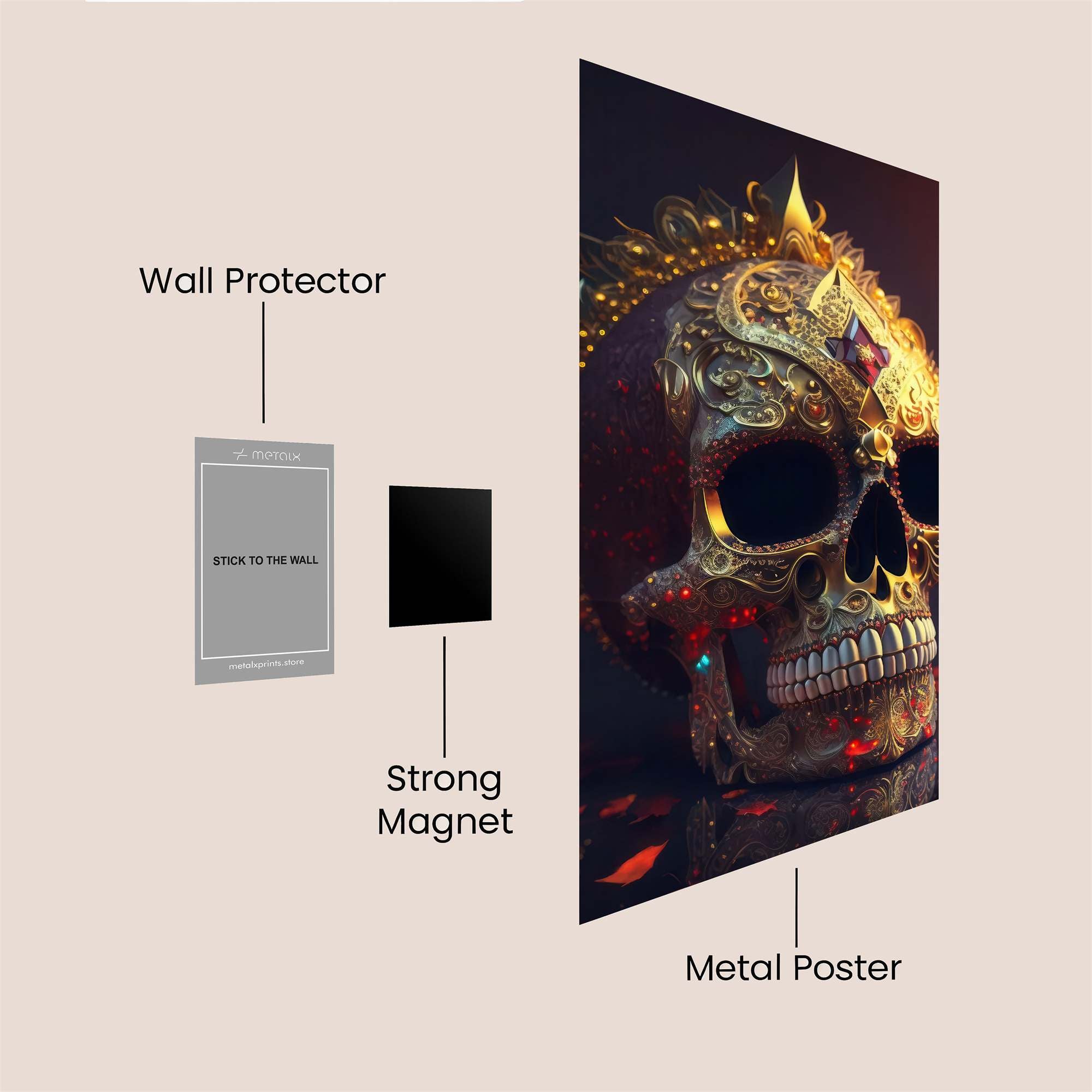 Skull Royal Safe Wall Magnetic / M