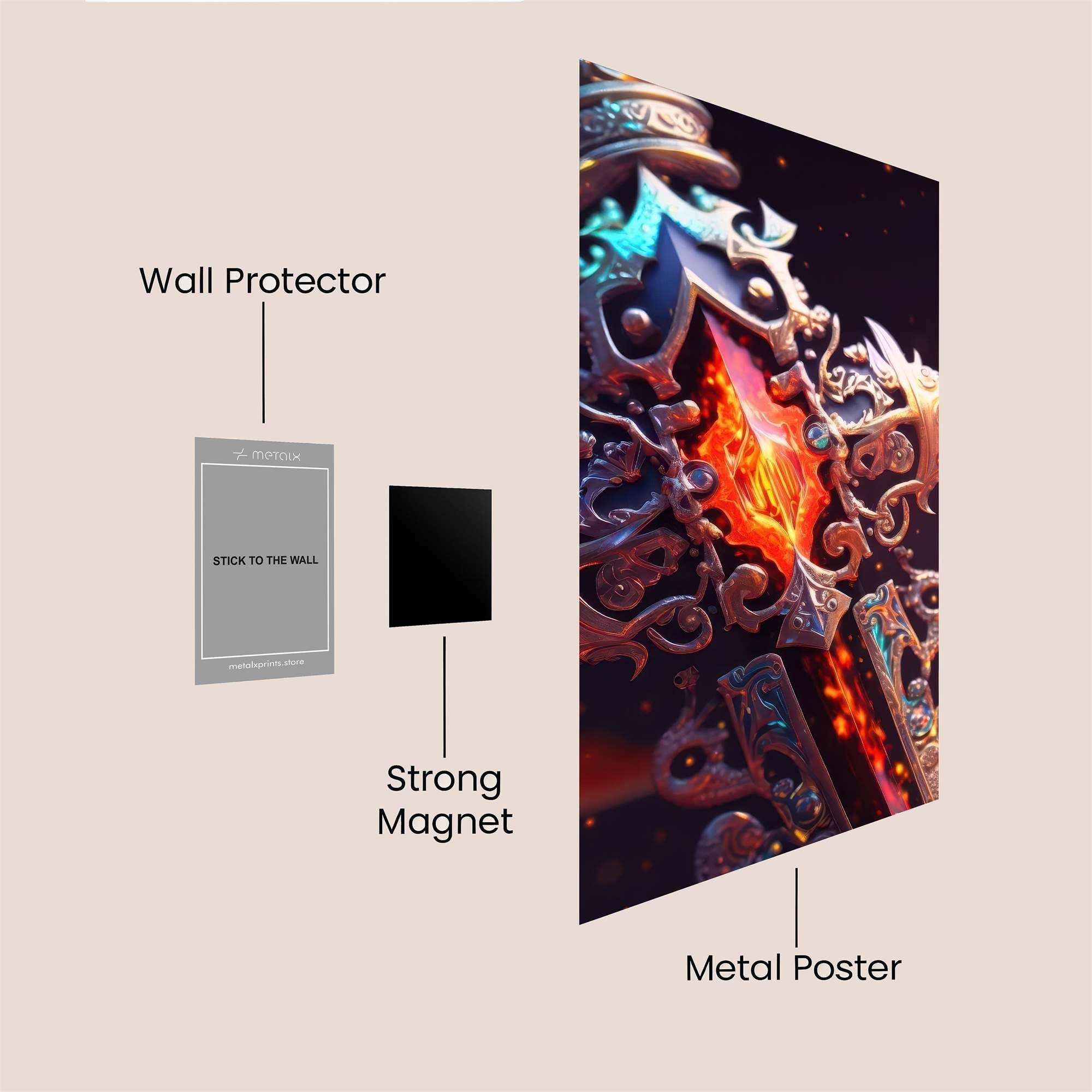Flameblade Radiance Safe Wall Magnetic / M