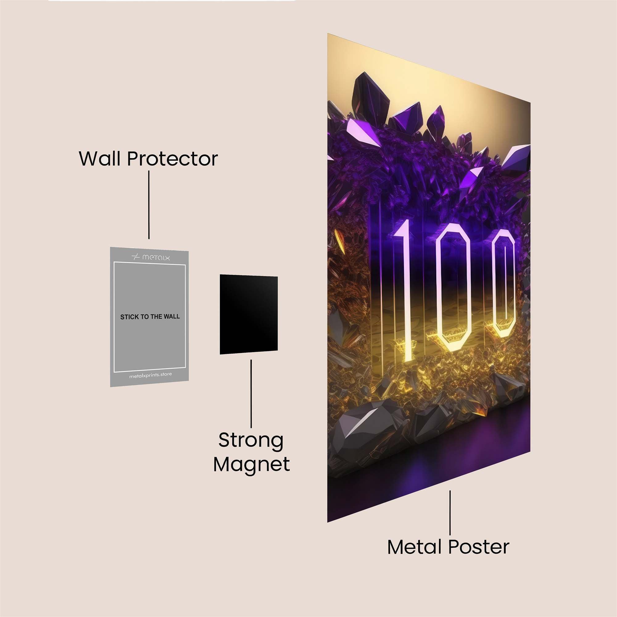 Crystal Celebration Safe Wall Magnetic / M