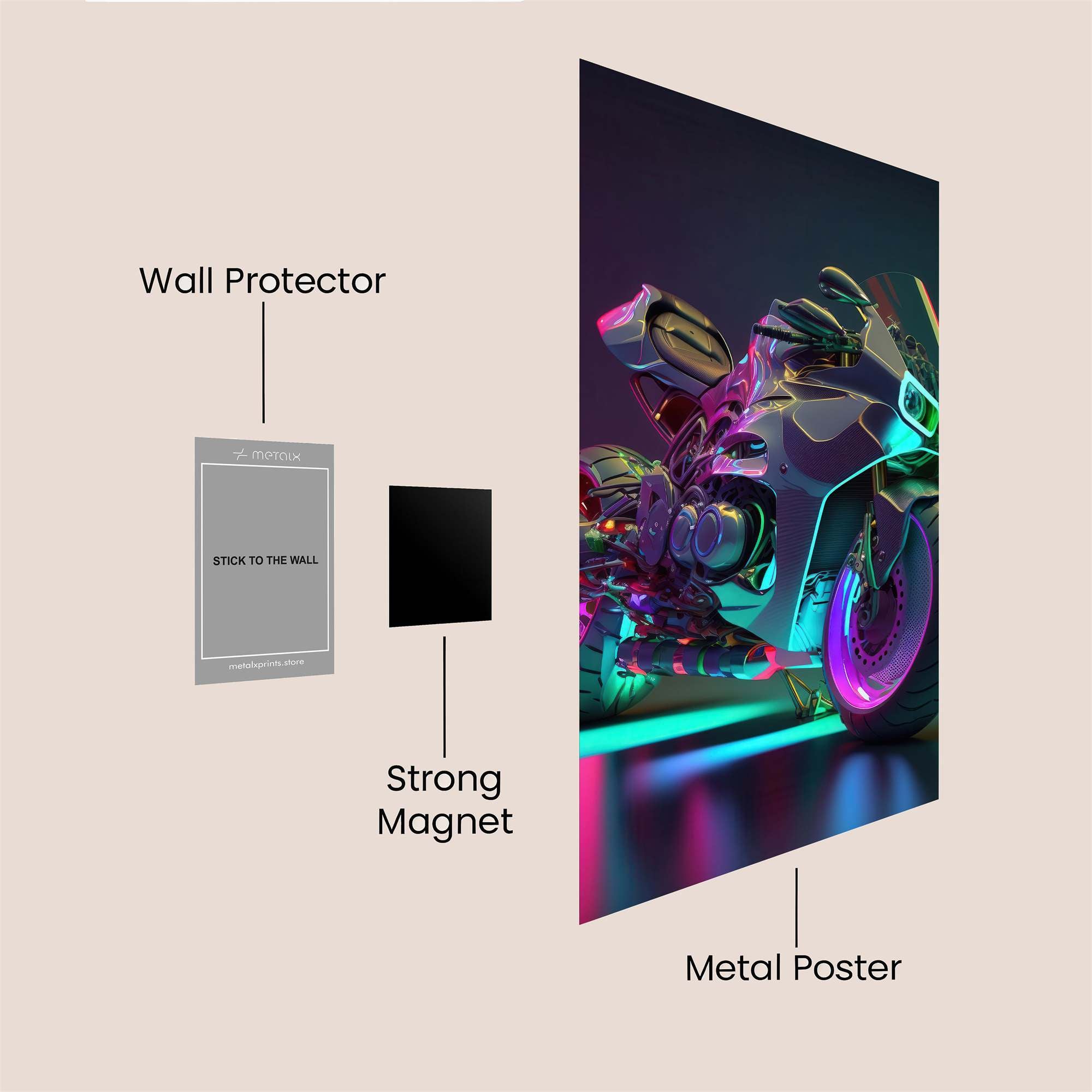 Neon Racer Safe Wall Magnetic / M