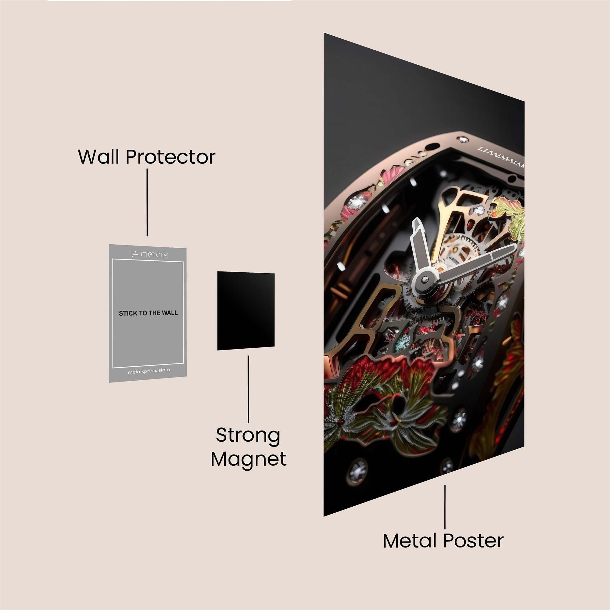 Timepiece Elegance Safe Wall Magnetic / M