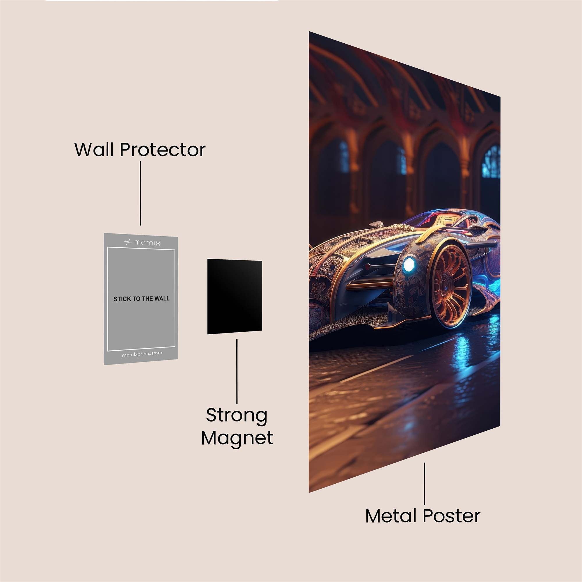 Neon Majesty Safe Wall Magnetic / M