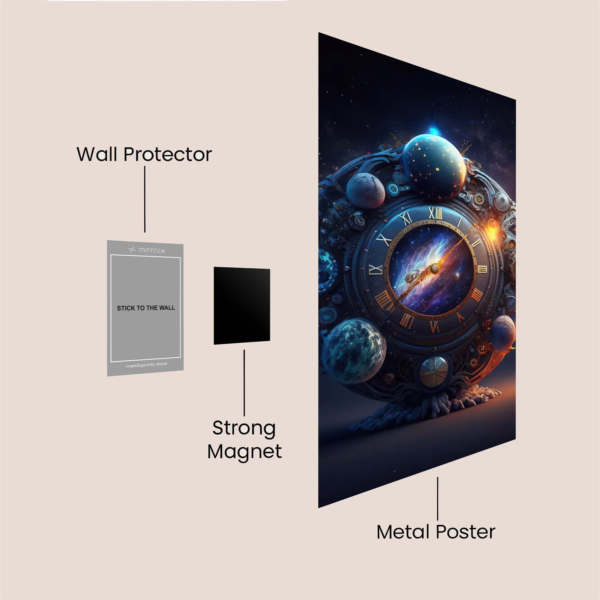 Cosmic Clock Safe Wall Magnetic / M