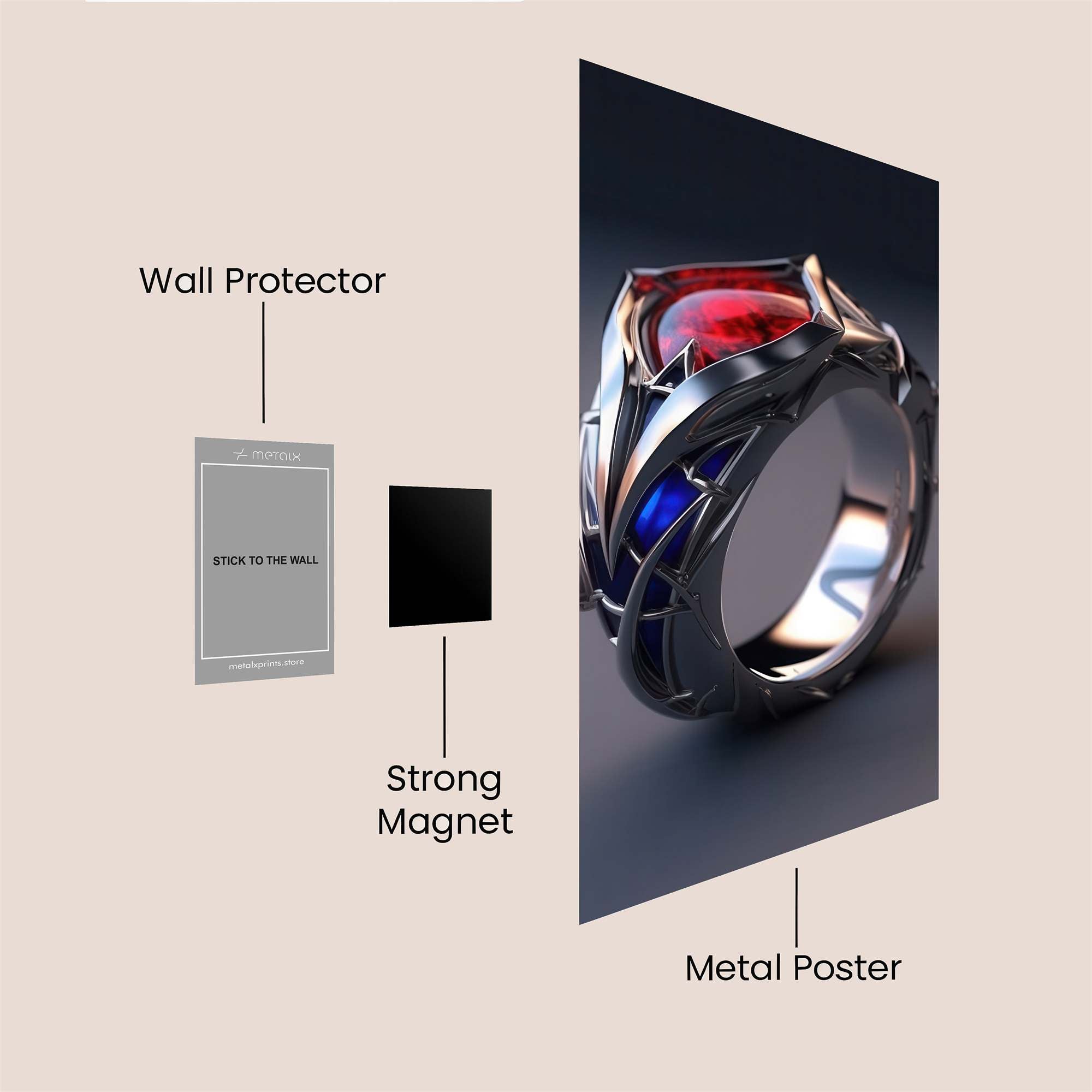 Gemstone Enigma Safe Wall Magnetic / M