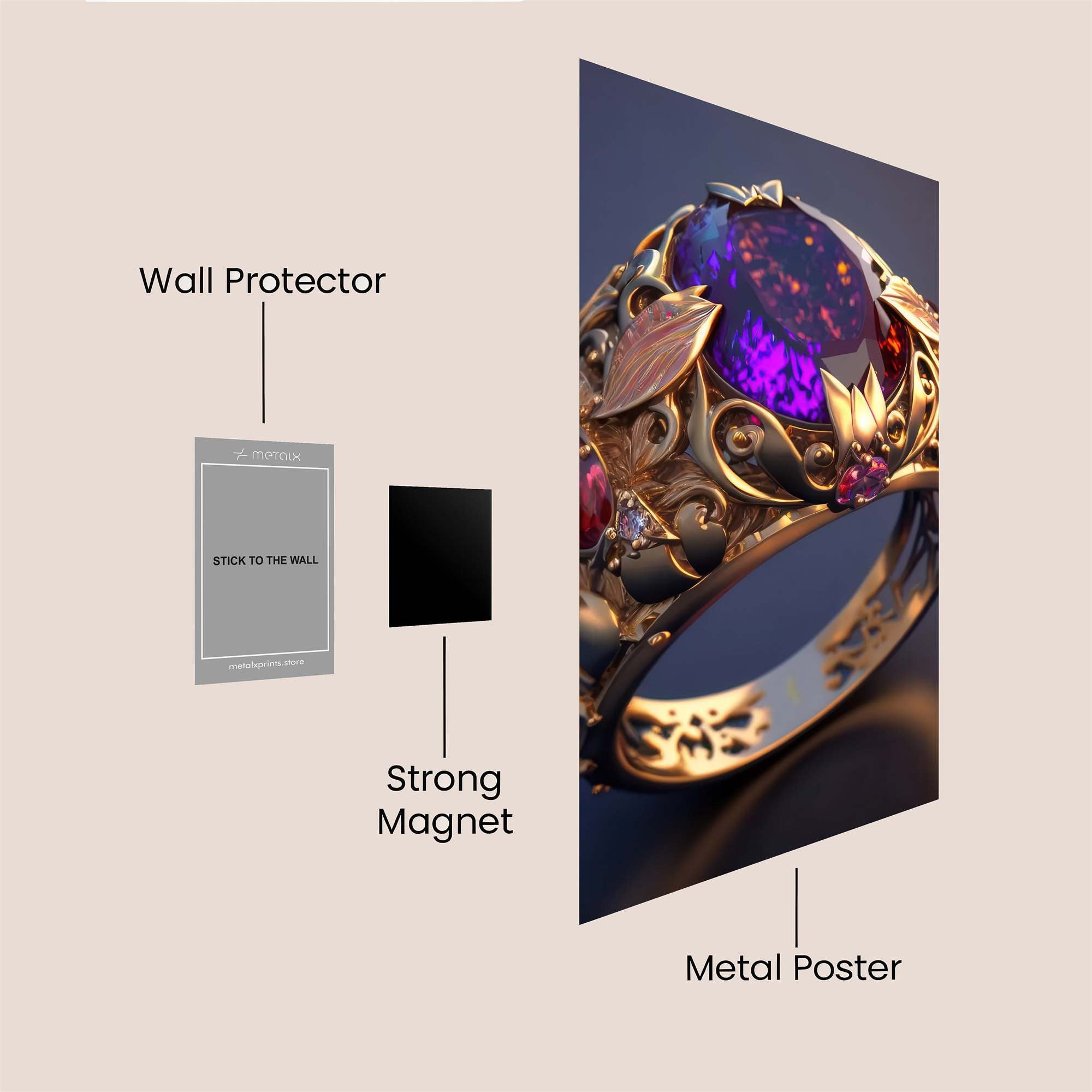 Amethyst Enchantment Safe Wall Magnetic / M