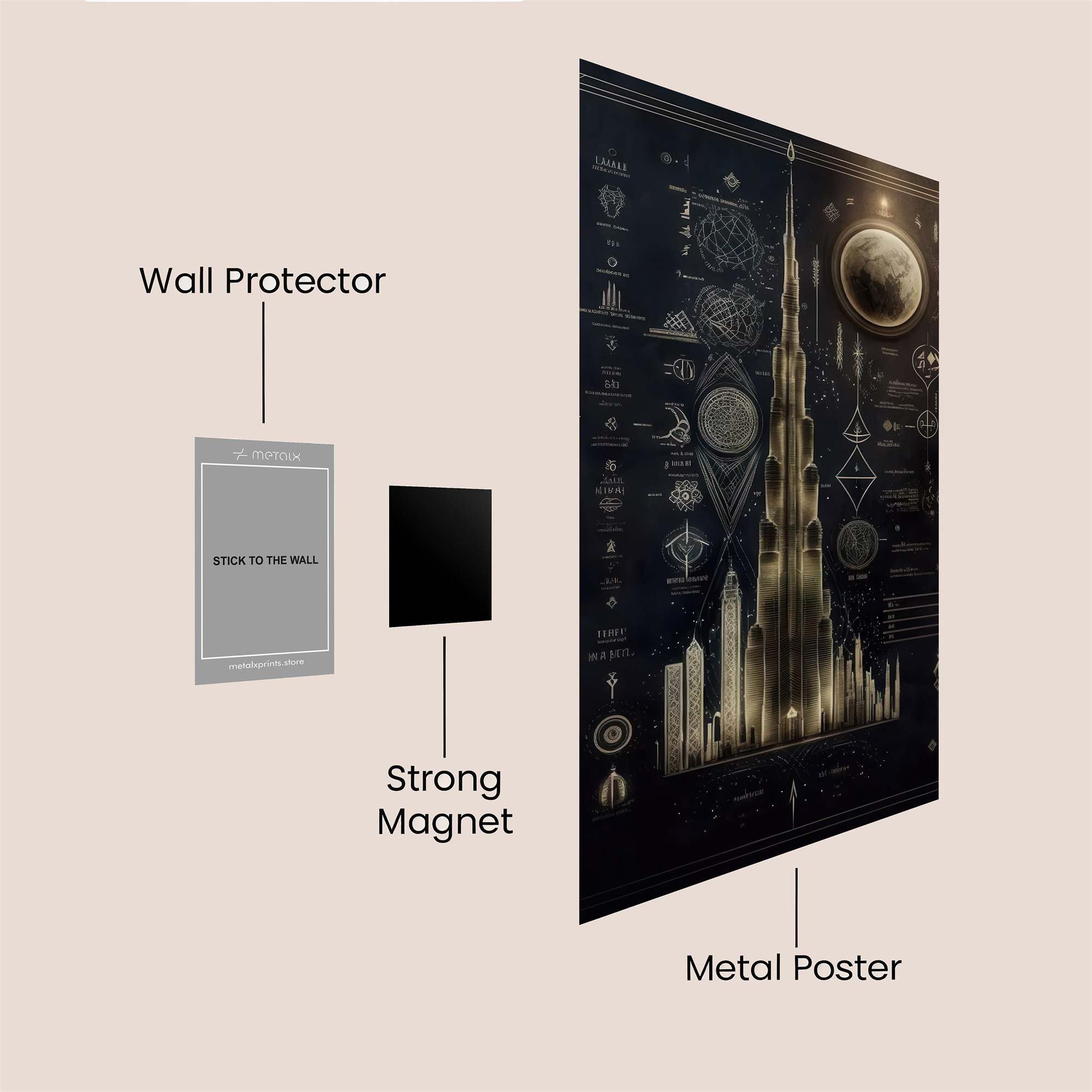 Burj Enigma Safe Wall Magnetic / M