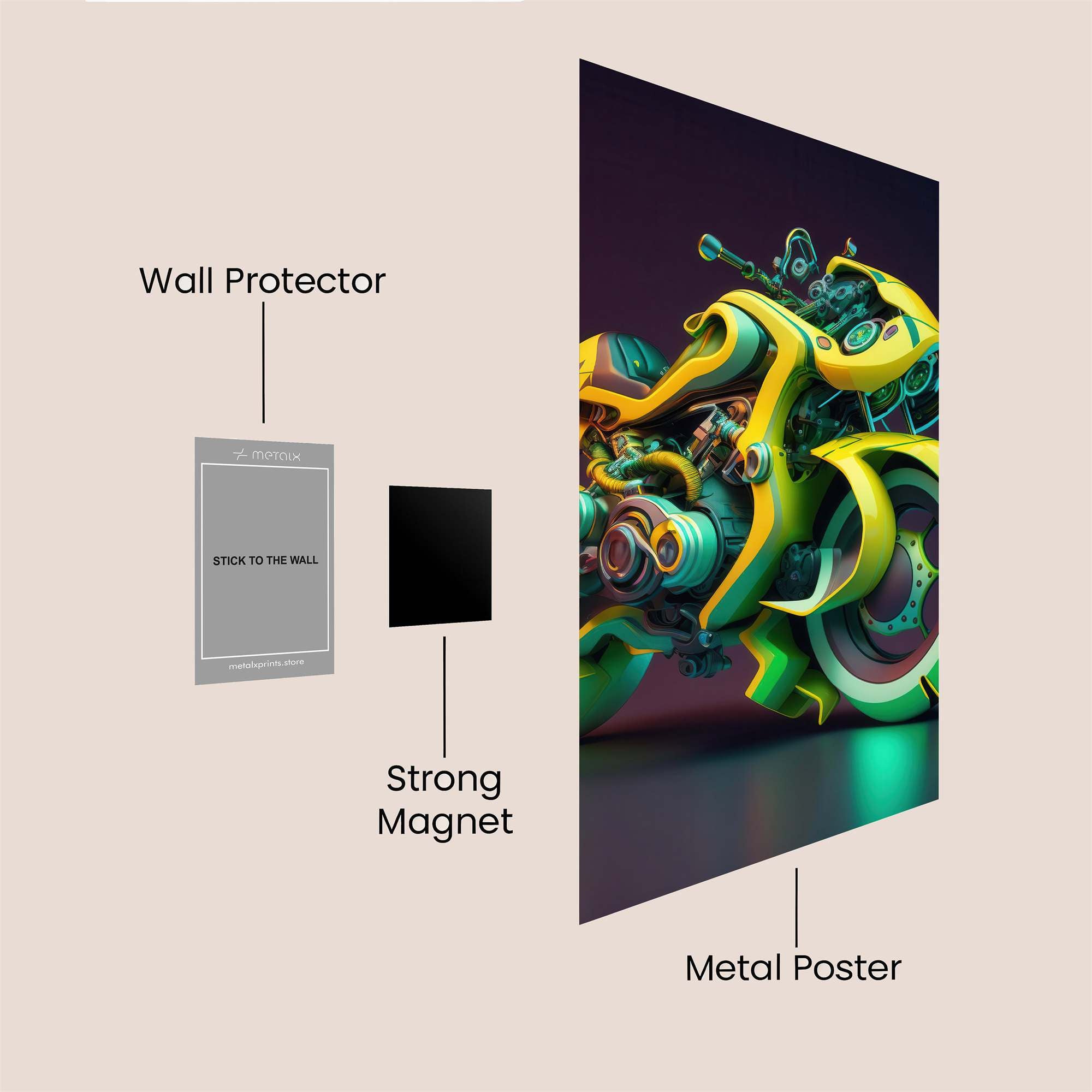 Neon Racer Safe Wall Magnetic / M