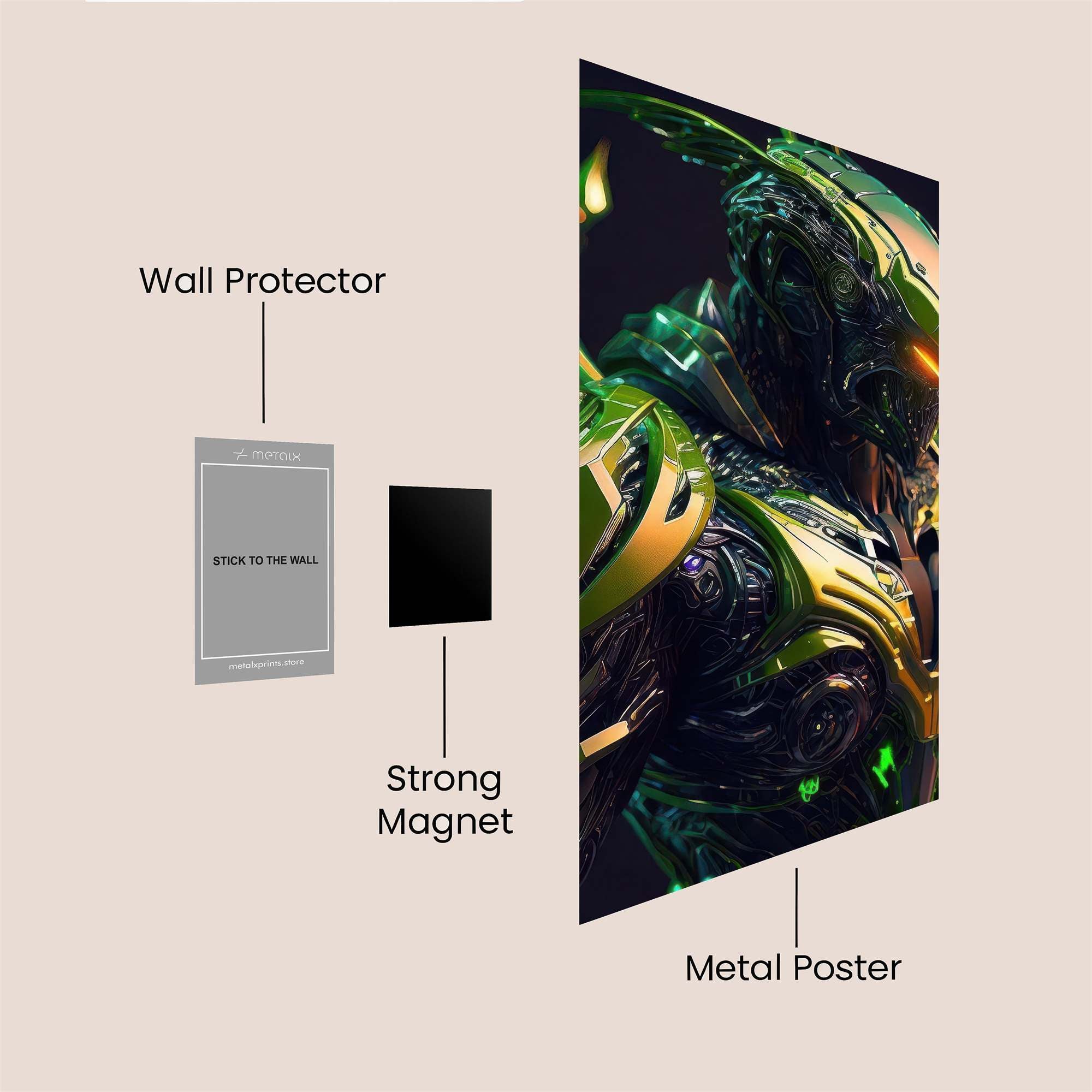 Cyborg Menace Safe Wall Magnetic / M
