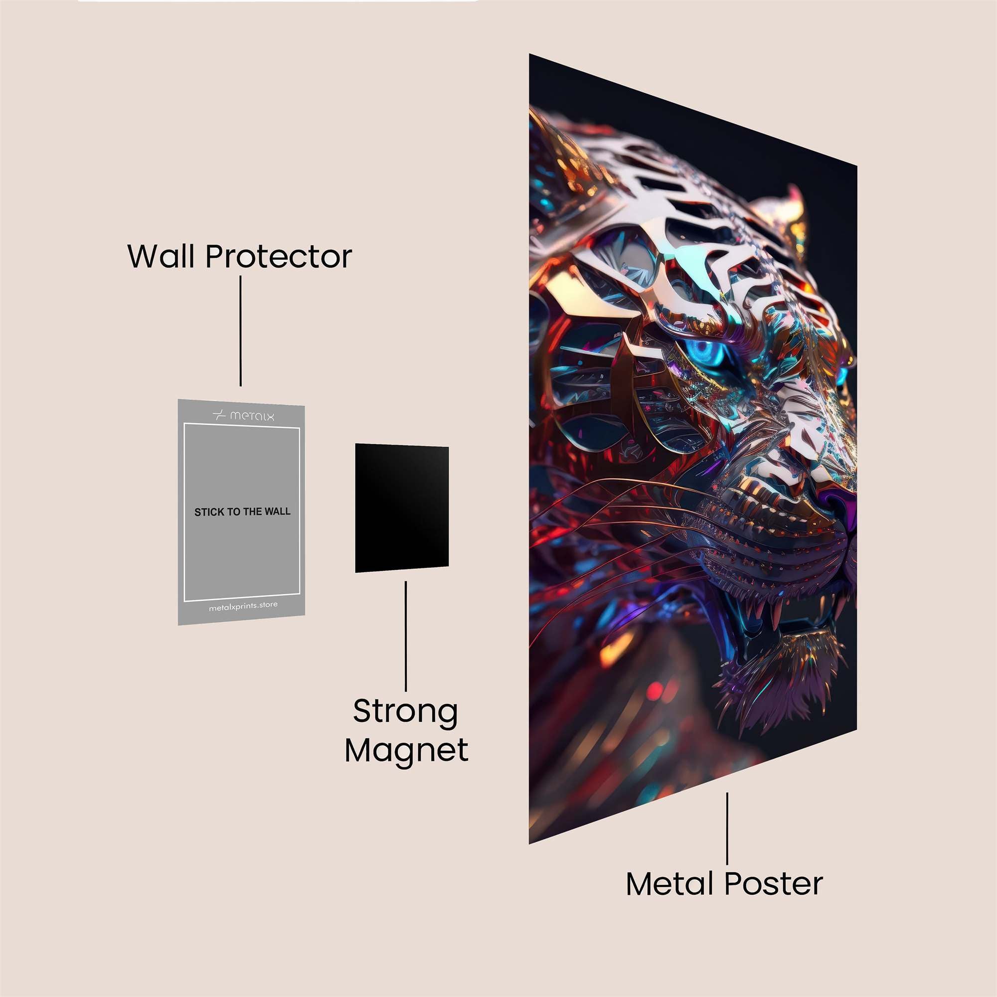 Cyber Tiger Safe Wall Magnetic / M