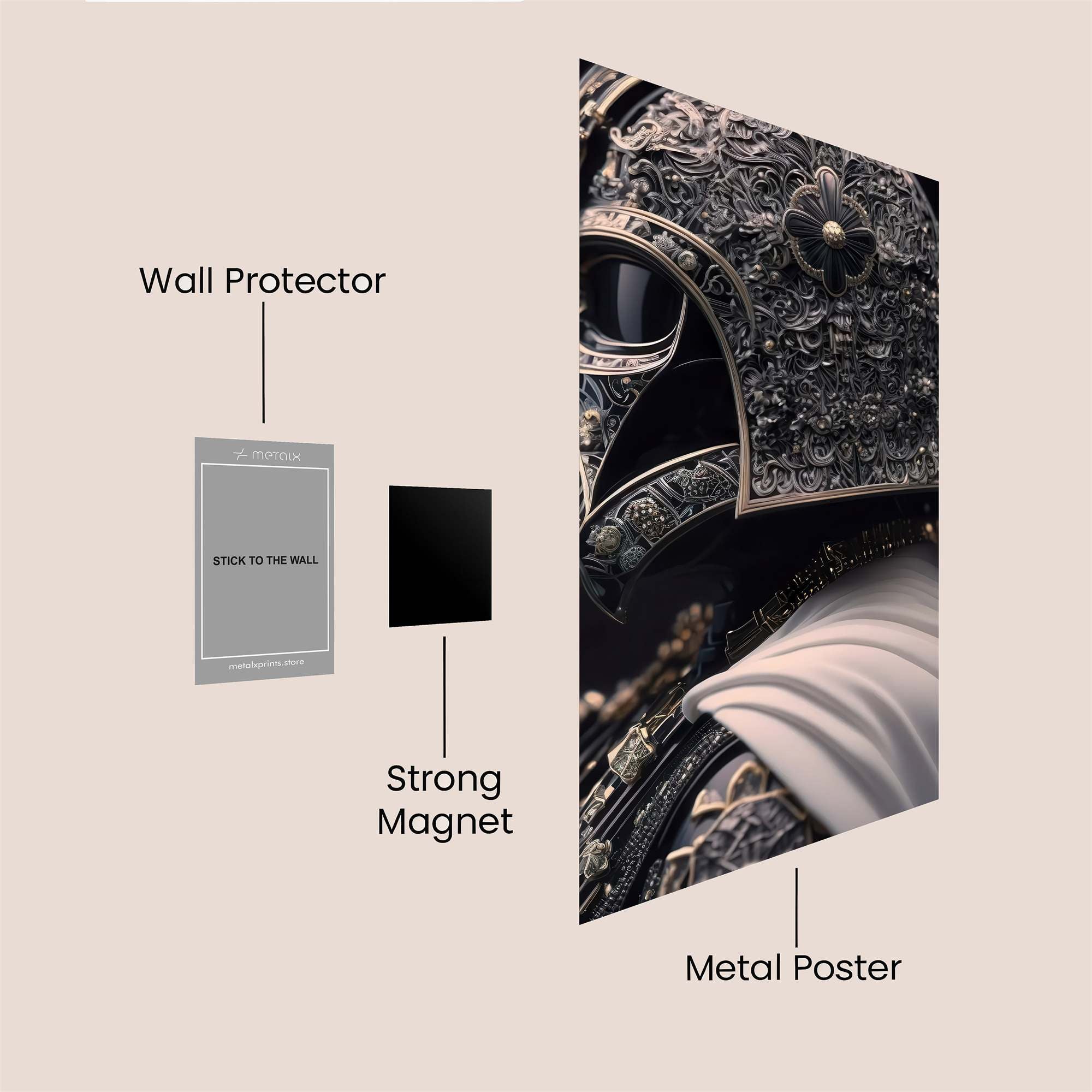 Vader Ornate Safe Wall Magnetic / M