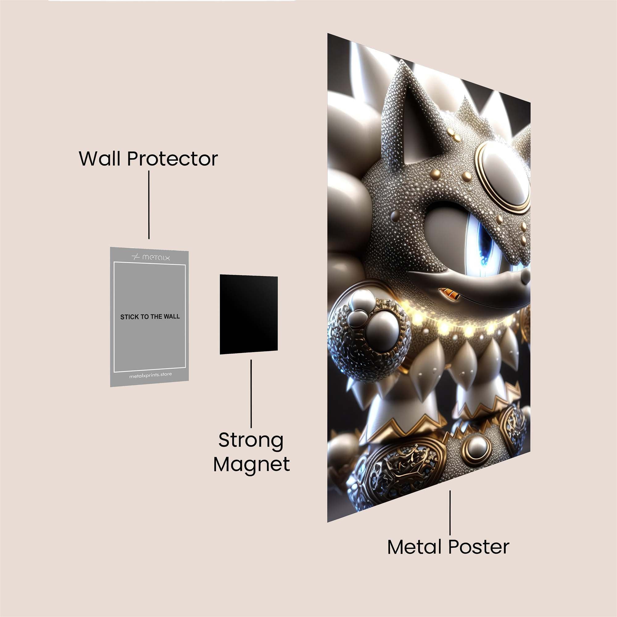 Silver Regal Safe Wall Magnetic / M