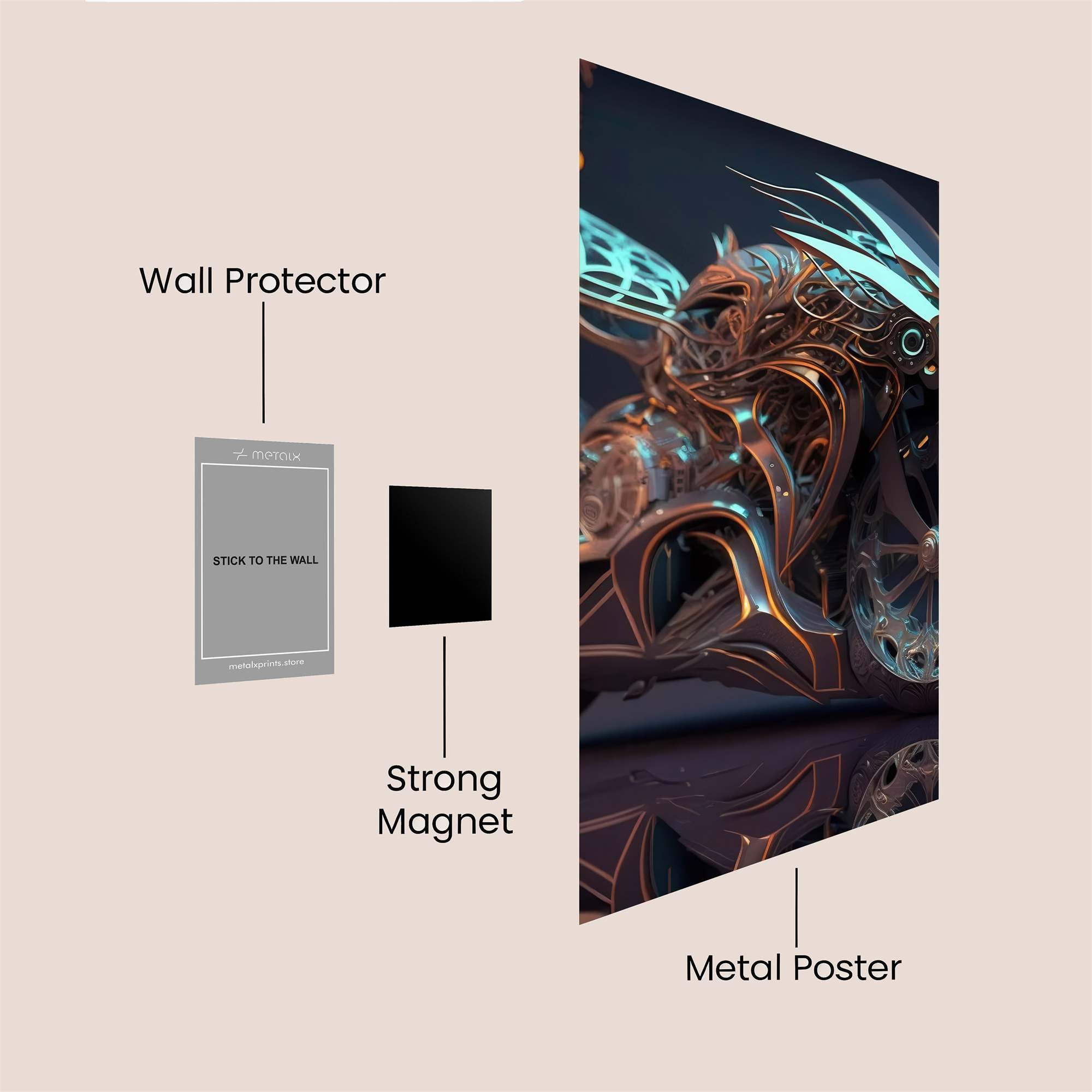 Steampunk Majesty Safe Wall Magnetic / M