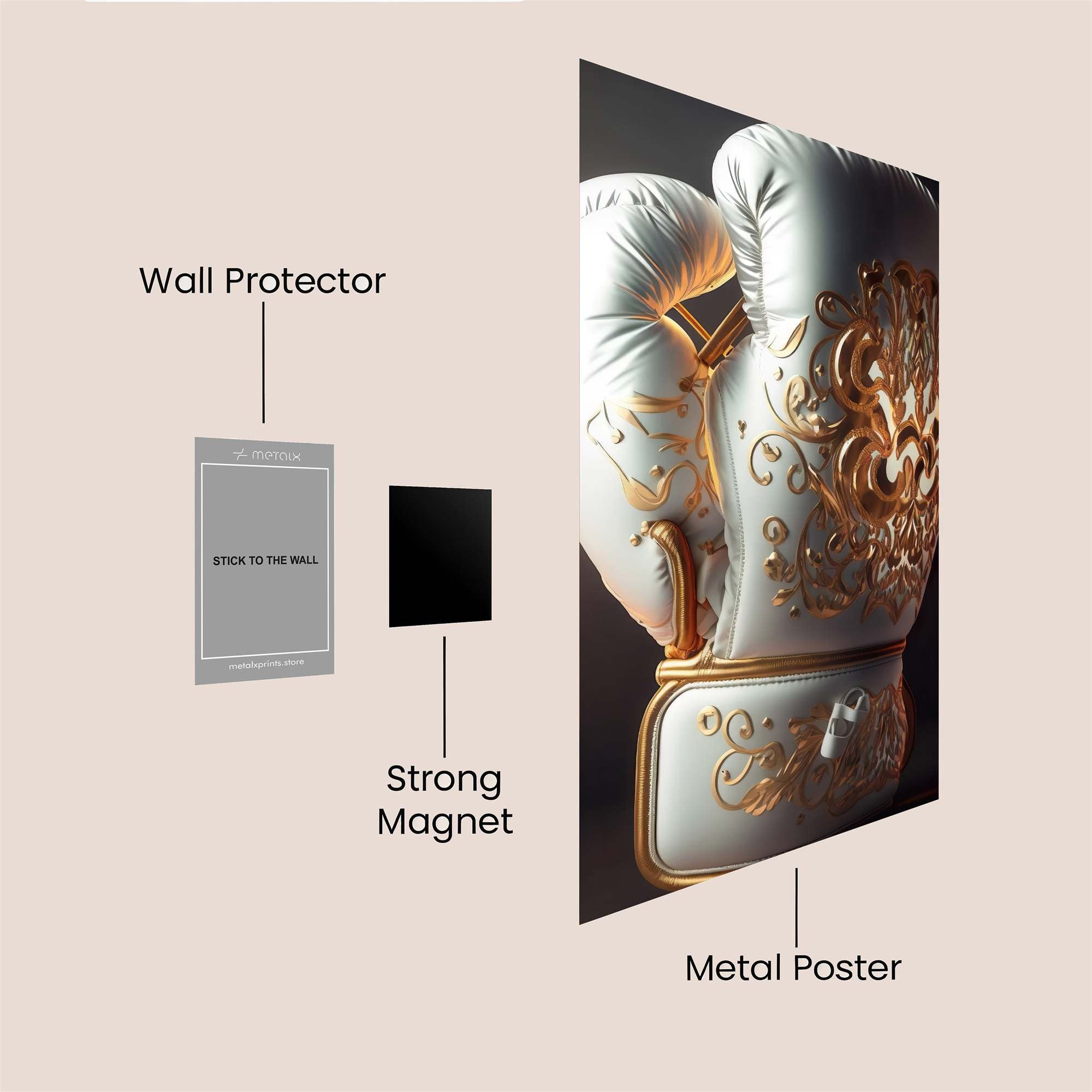 Gilded Elegance Safe Wall Magnetic / M