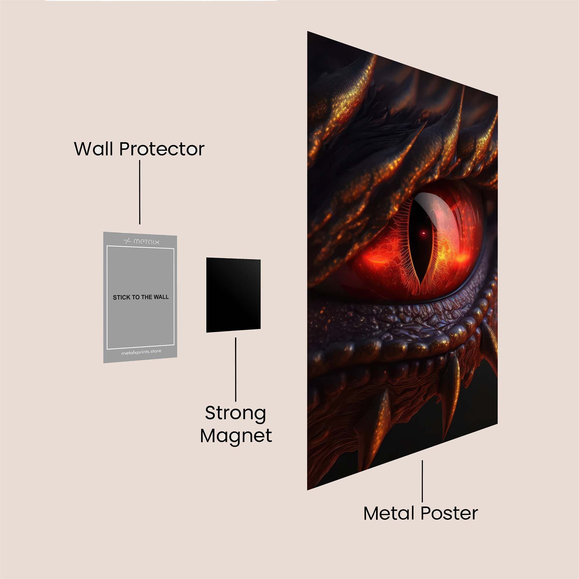 Dragon Blaze Safe Wall Magnetic / M