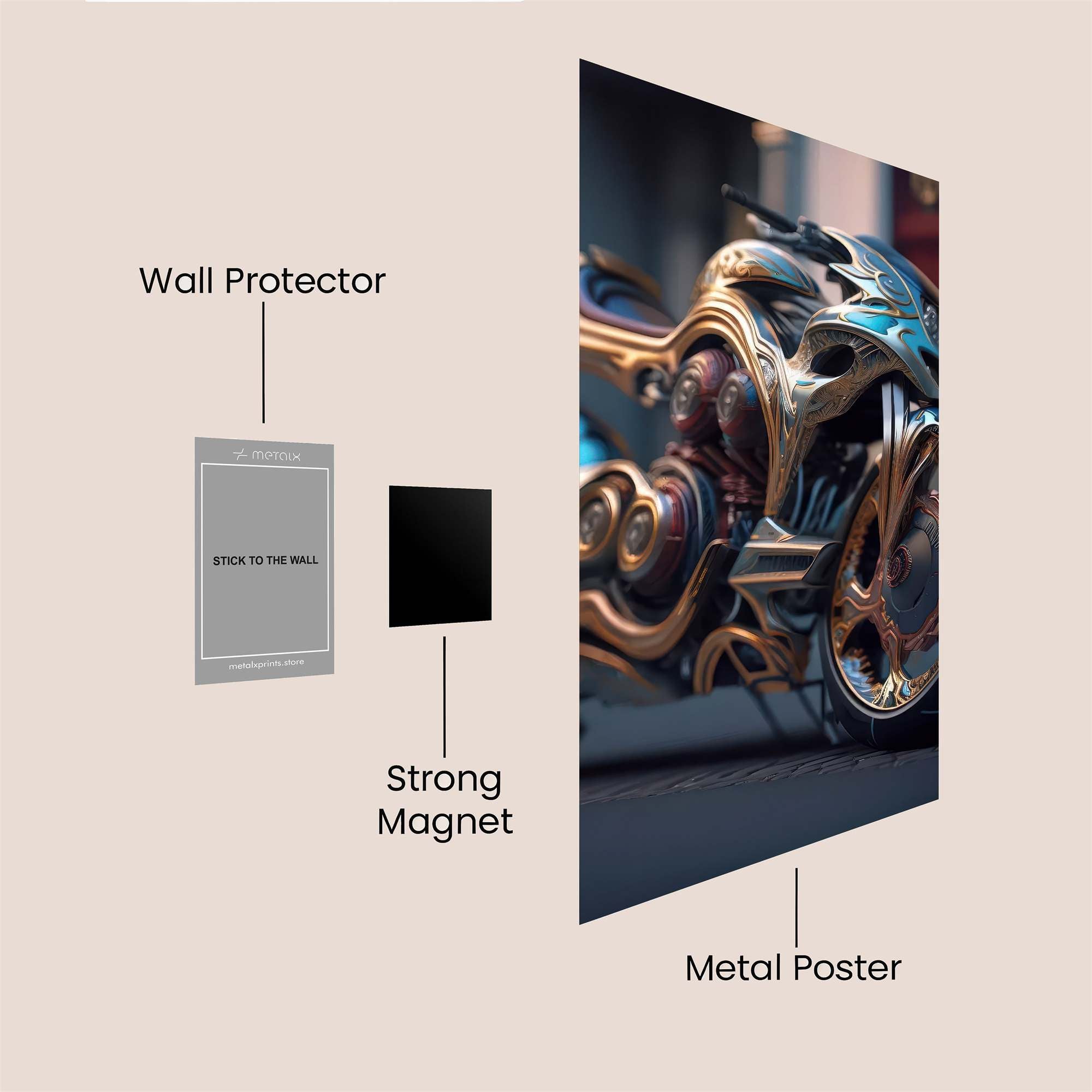 Steampunk Majesty Safe Wall Magnetic / M