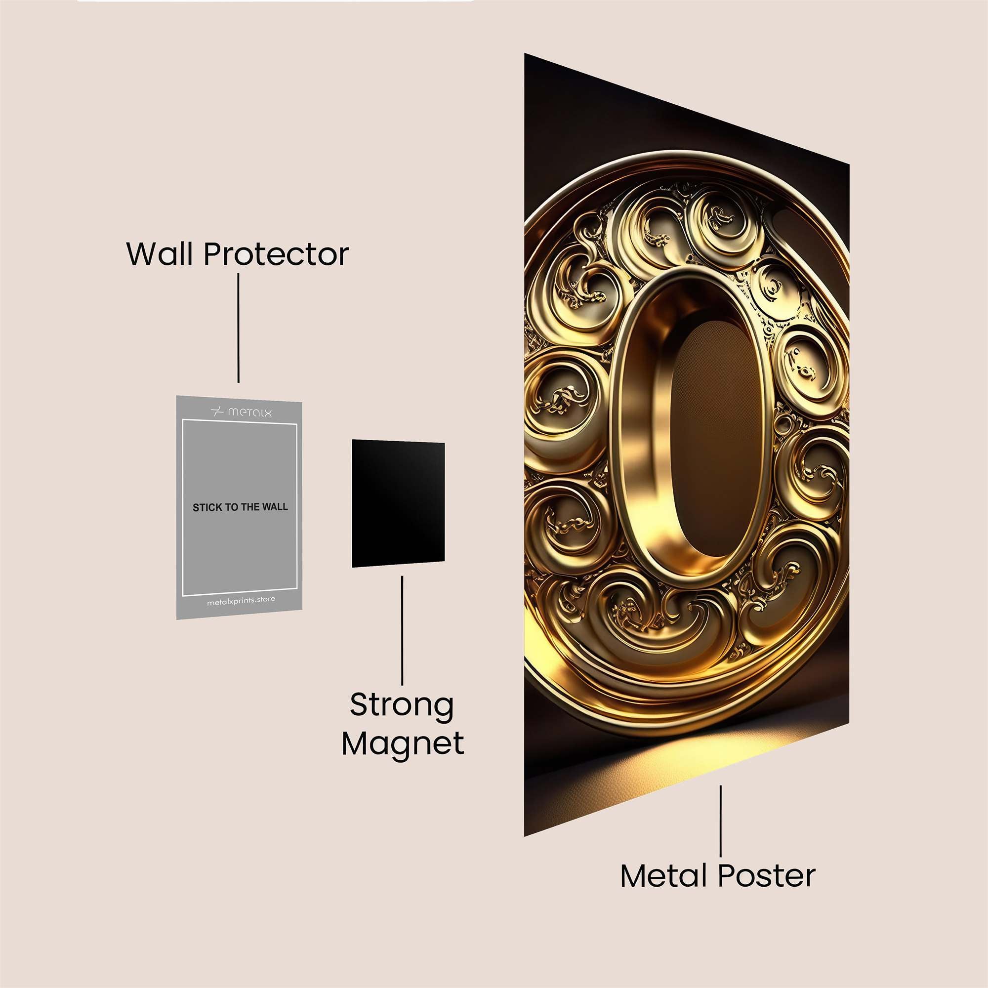 Ornate Opulence Safe Wall Magnetic / M