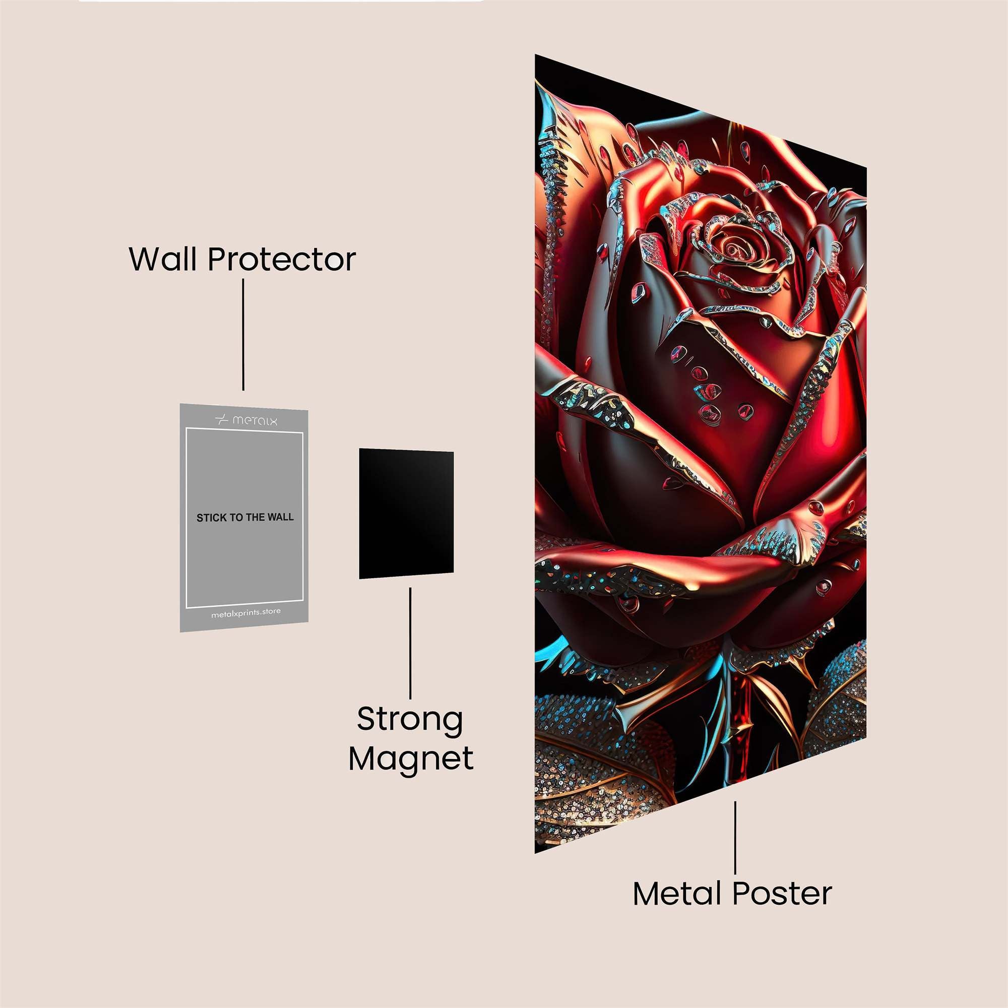 Rose Radiance Safe Wall Magnetic / M