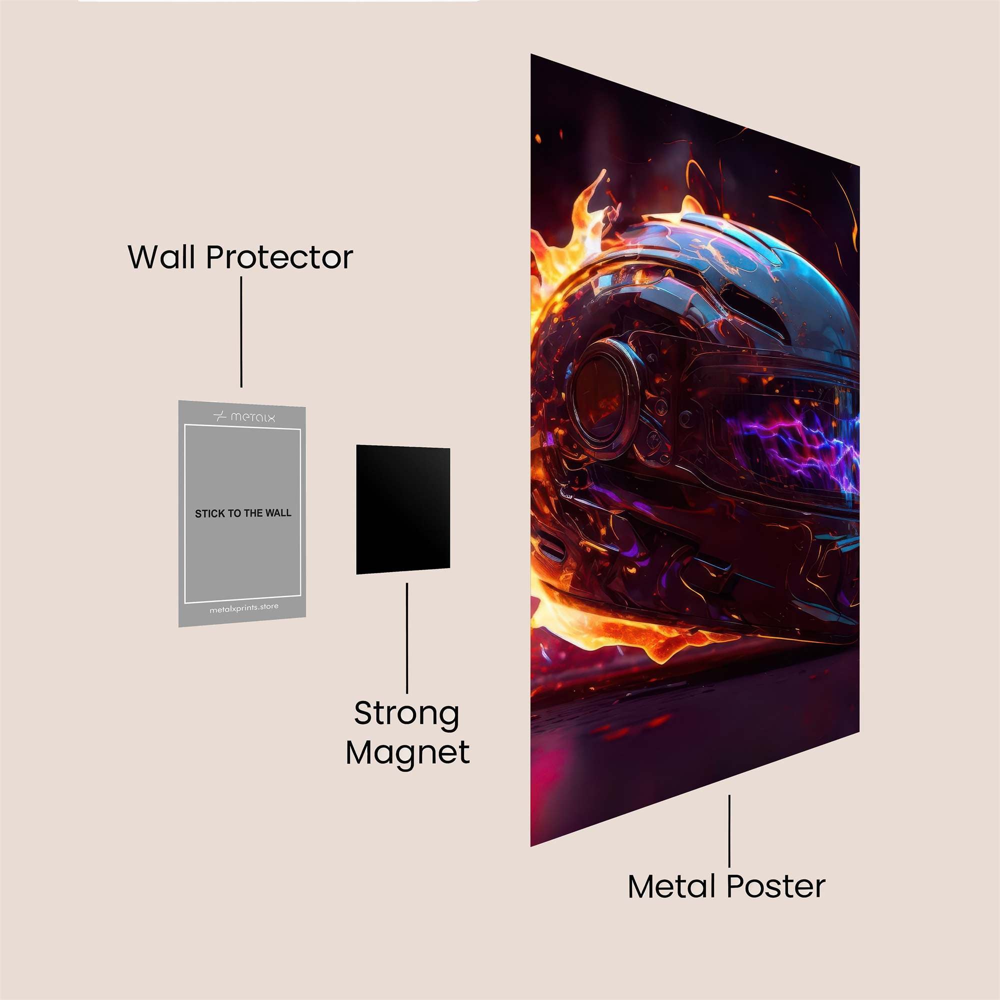 Helmet Inferno Safe Wall Magnetic / M
