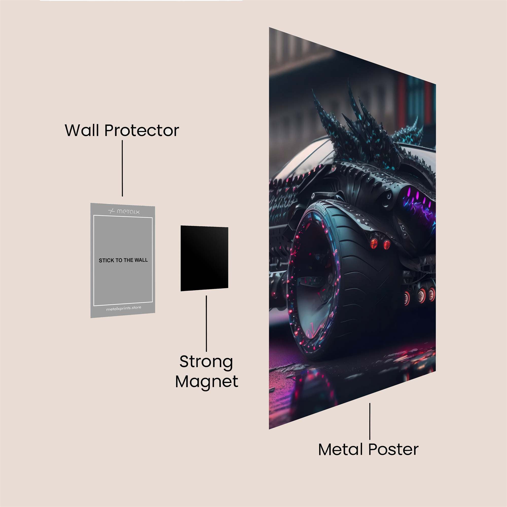 Godzilla Menace Safe Wall Magnetic / M