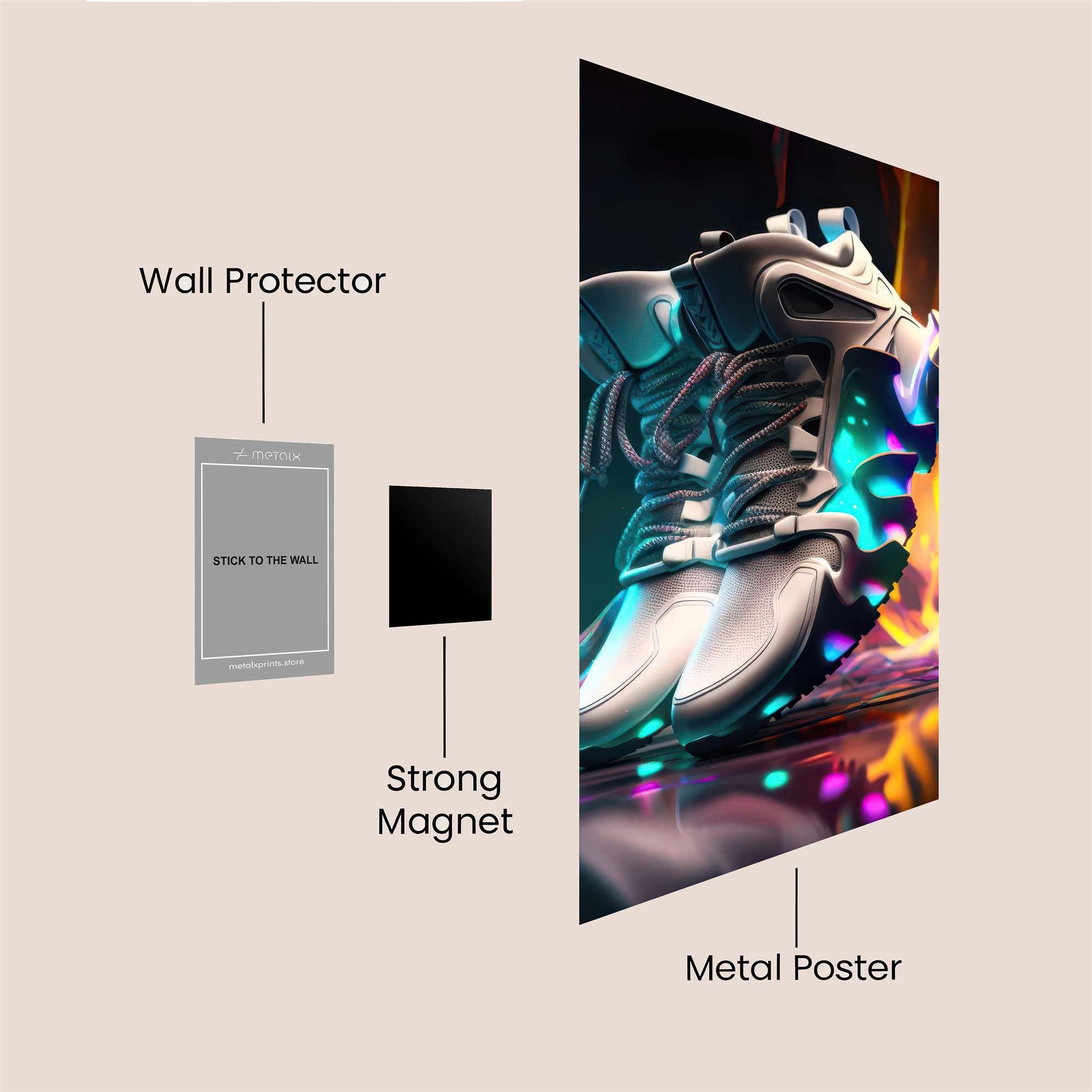 Neon Pulse Safe Wall Magnetic / M