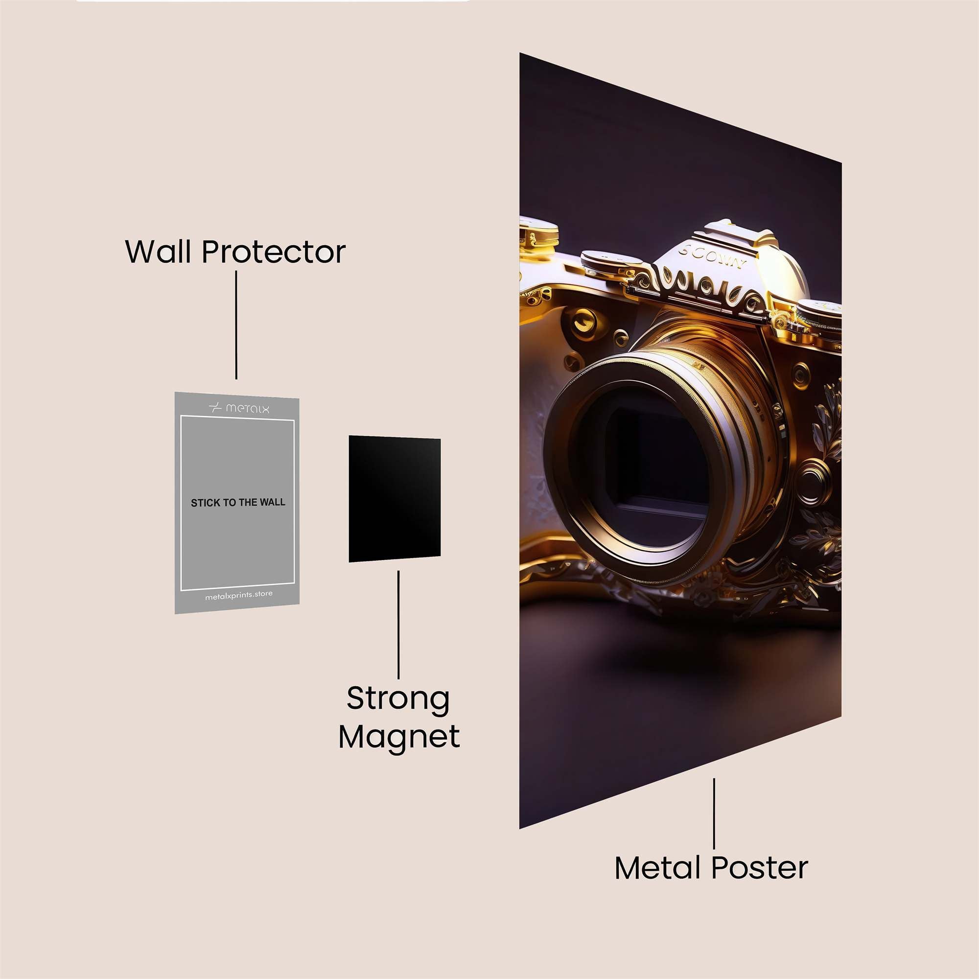 Golden Elegance Safe Wall Magnetic / M