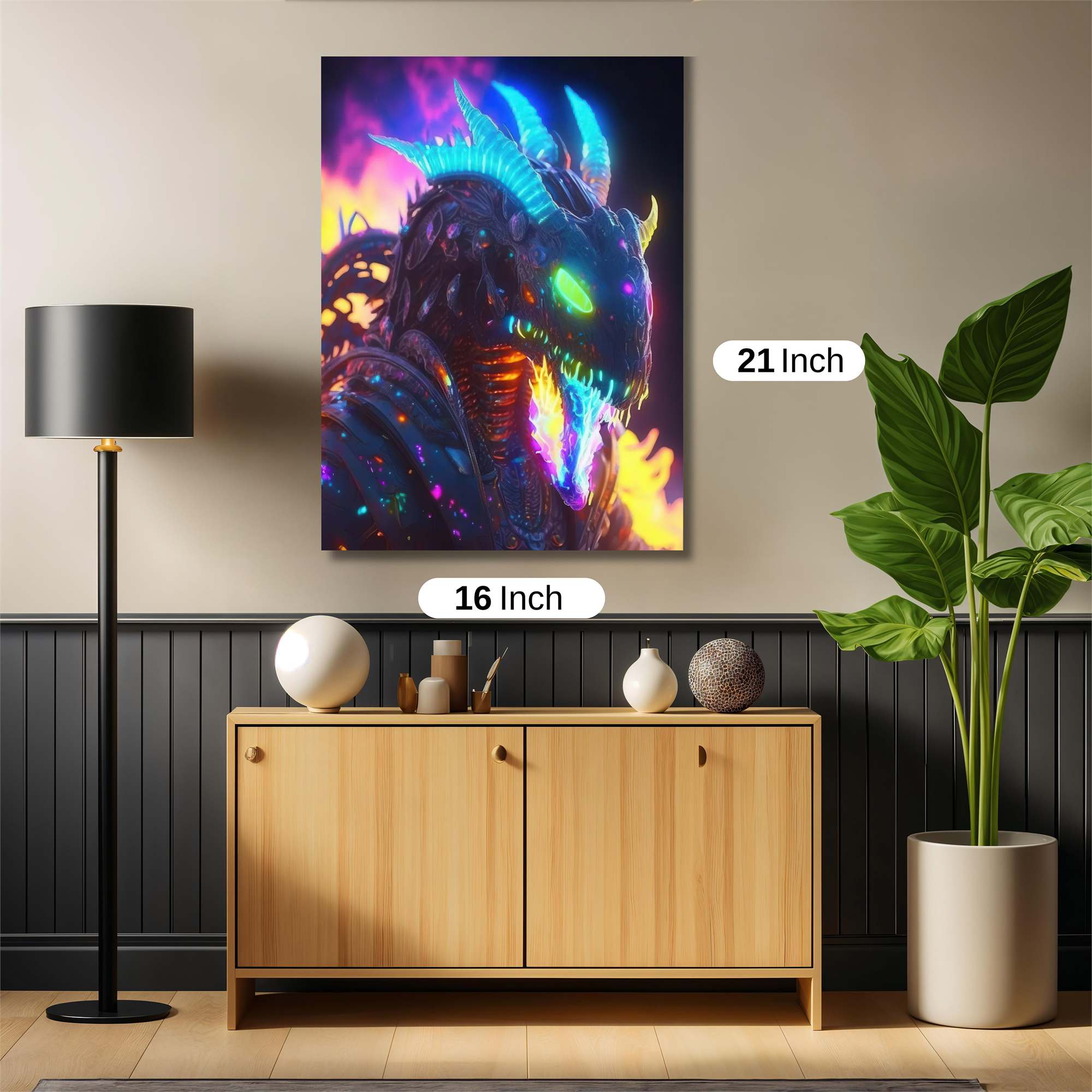 Neon Dragon Safe Wall Magnetic / M