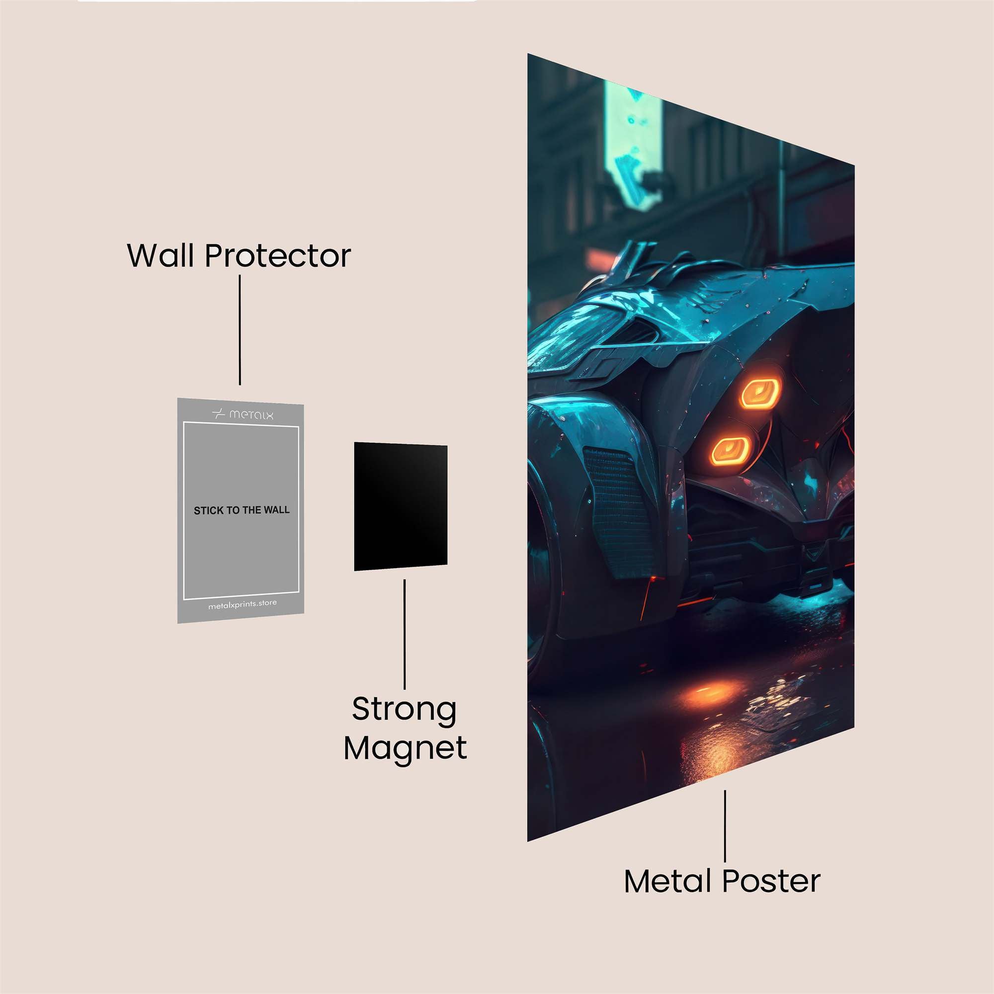 Batmobile Gloom Safe Wall Magnetic / M