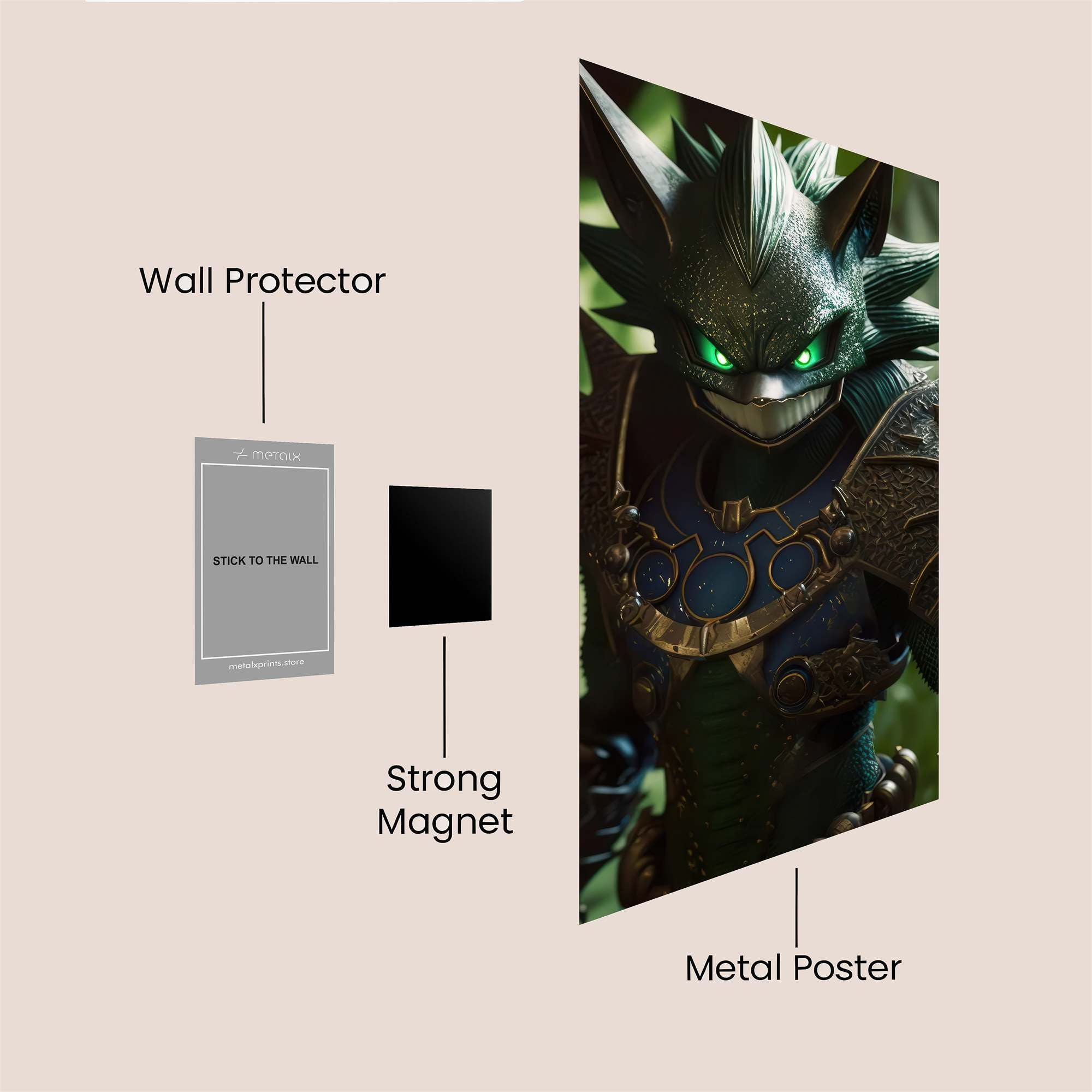 Shadowed Menace Safe Wall Magnetic / M