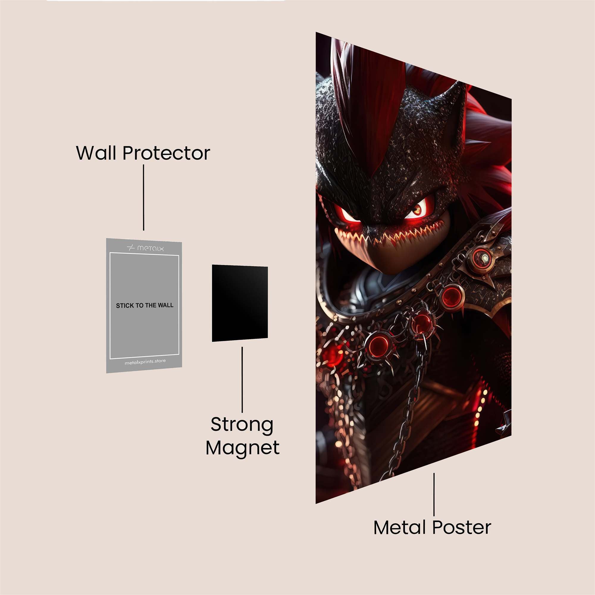 Shadow Menacing Safe Wall Magnetic / M