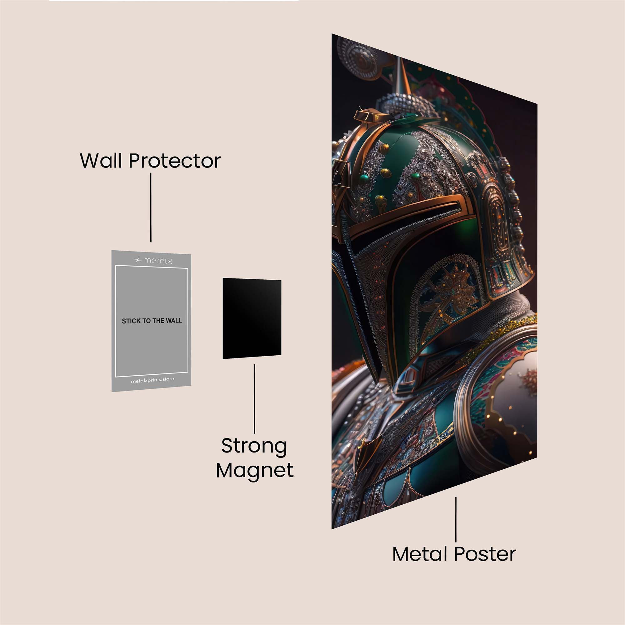 Mandalorian Majestic Safe Wall Magnetic / M