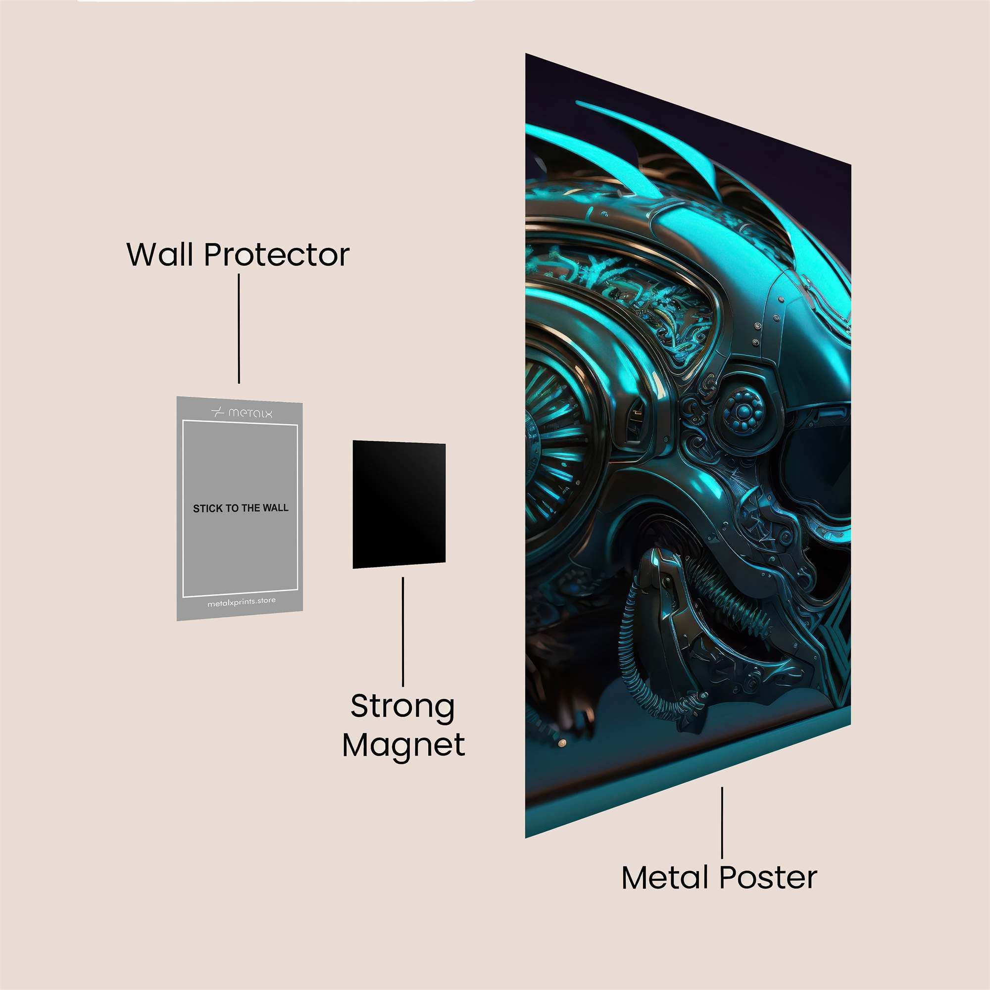 Cyber Serenity Safe Wall Magnetic / M