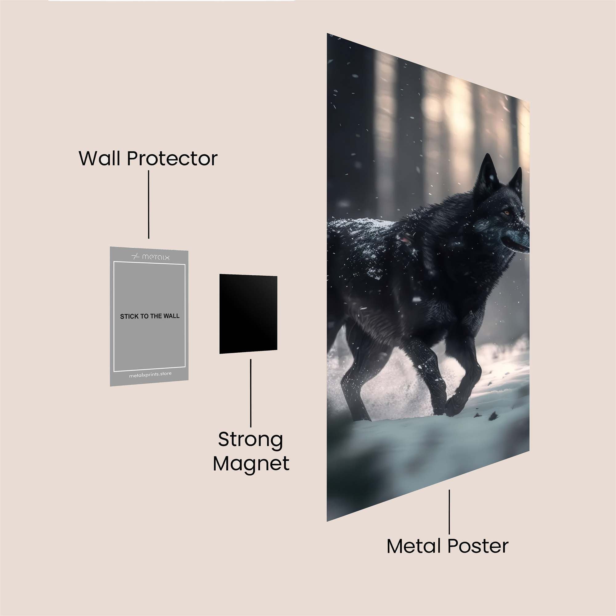 Shadow Whisper Safe Wall Magnetic / M