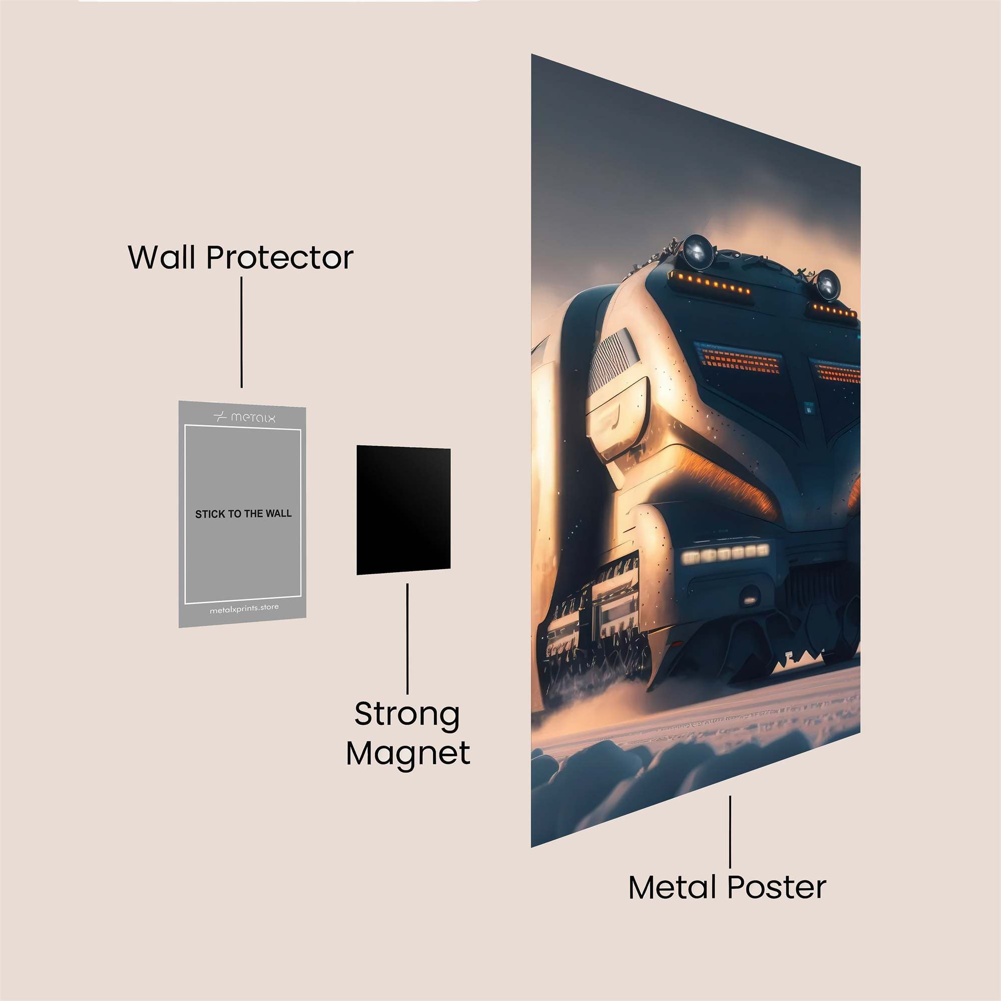 Futuristic Odyssey Safe Wall Magnetic / M
