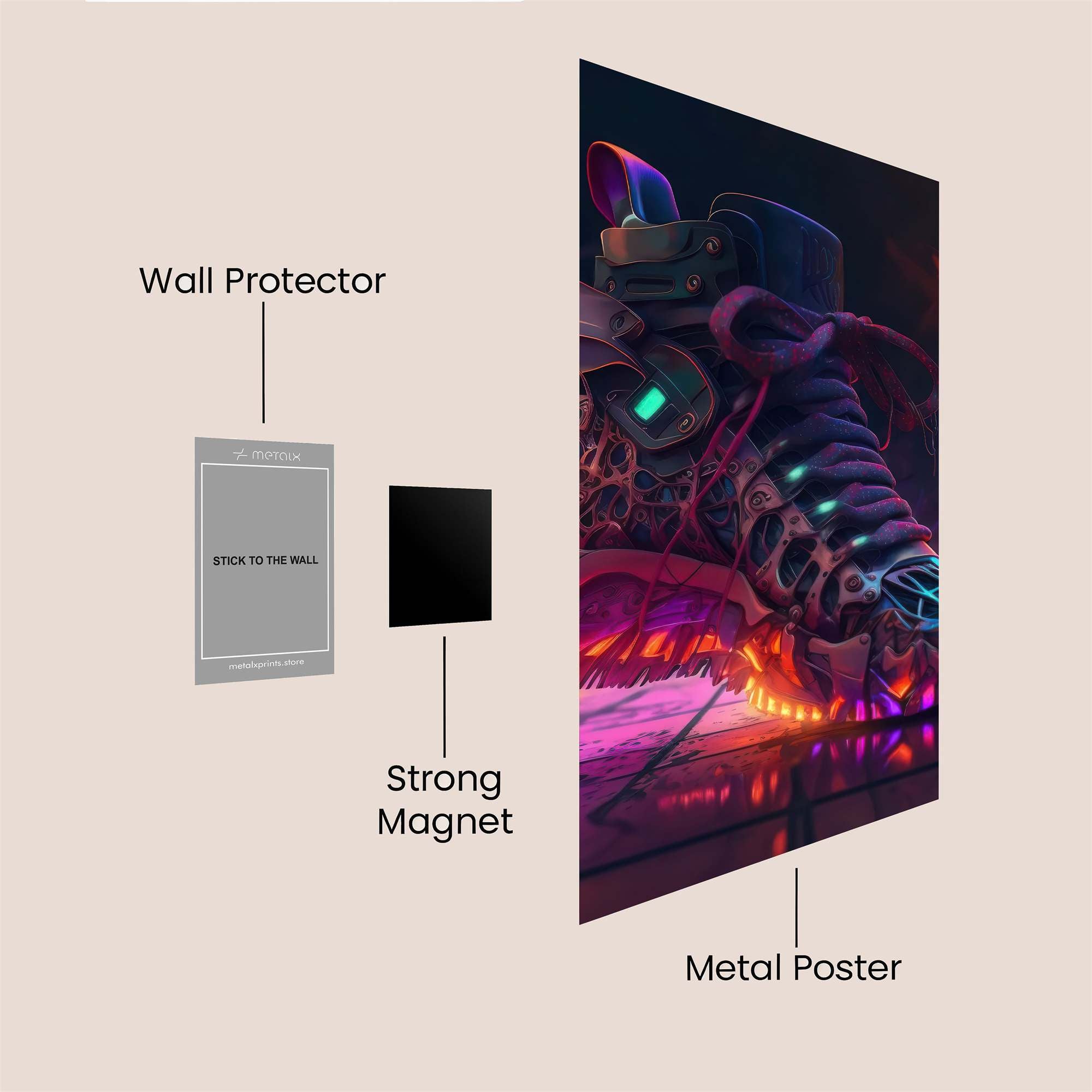 Cyberpunk Glow Safe Wall Magnetic / M