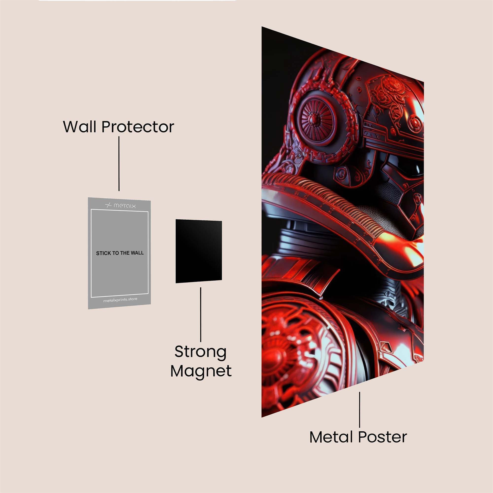 Samurai Valor Safe Wall Magnetic / M