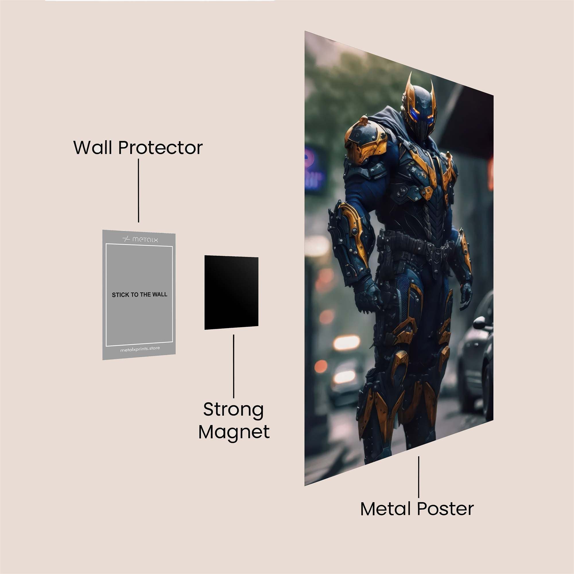 Batman Brooding Safe Wall Magnetic / M