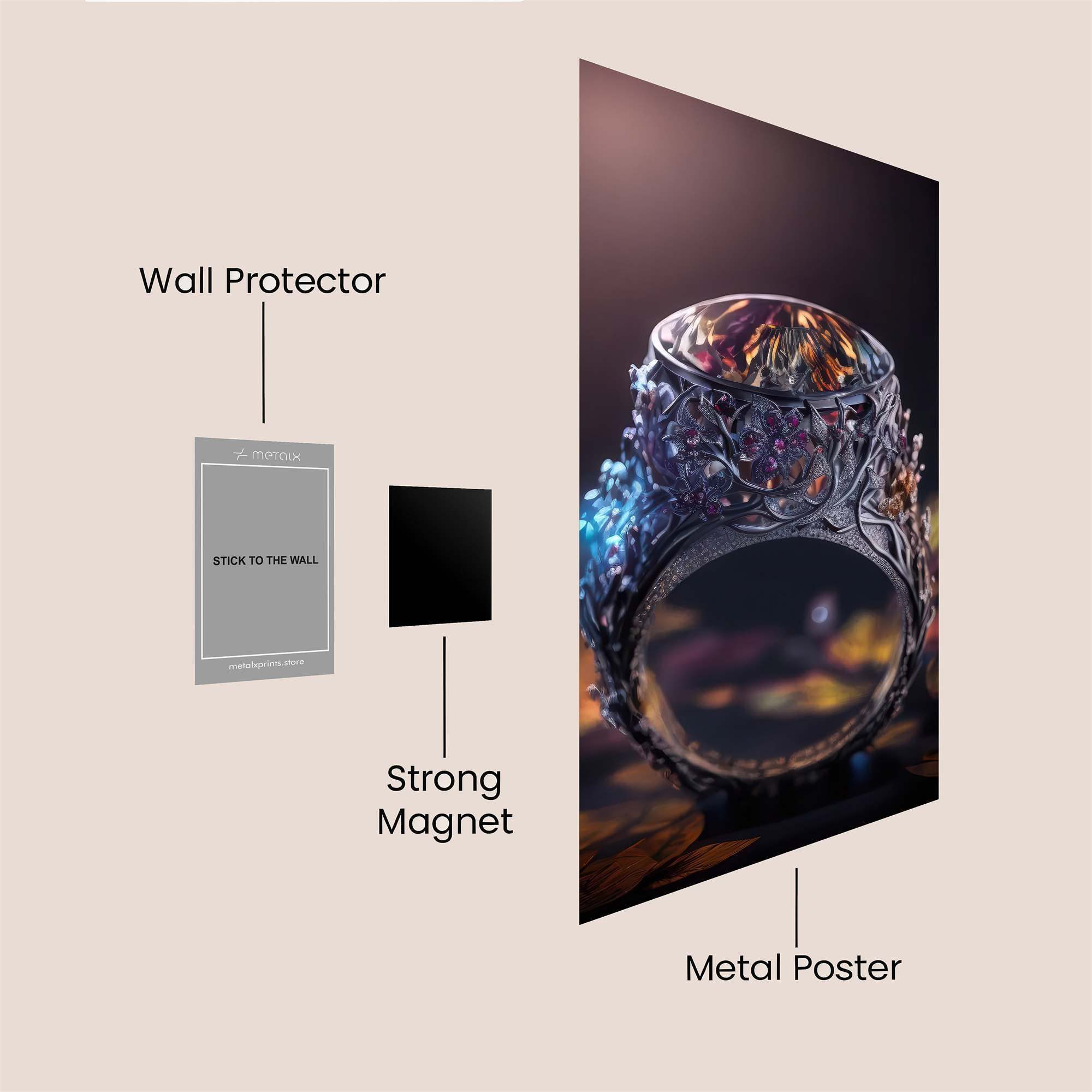 GemstoneWhisper Safe Wall Magnetic / M