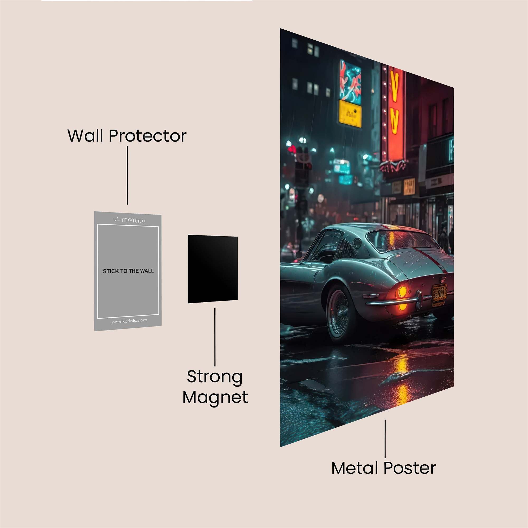Neon Nostalgia Safe Wall Magnetic / M