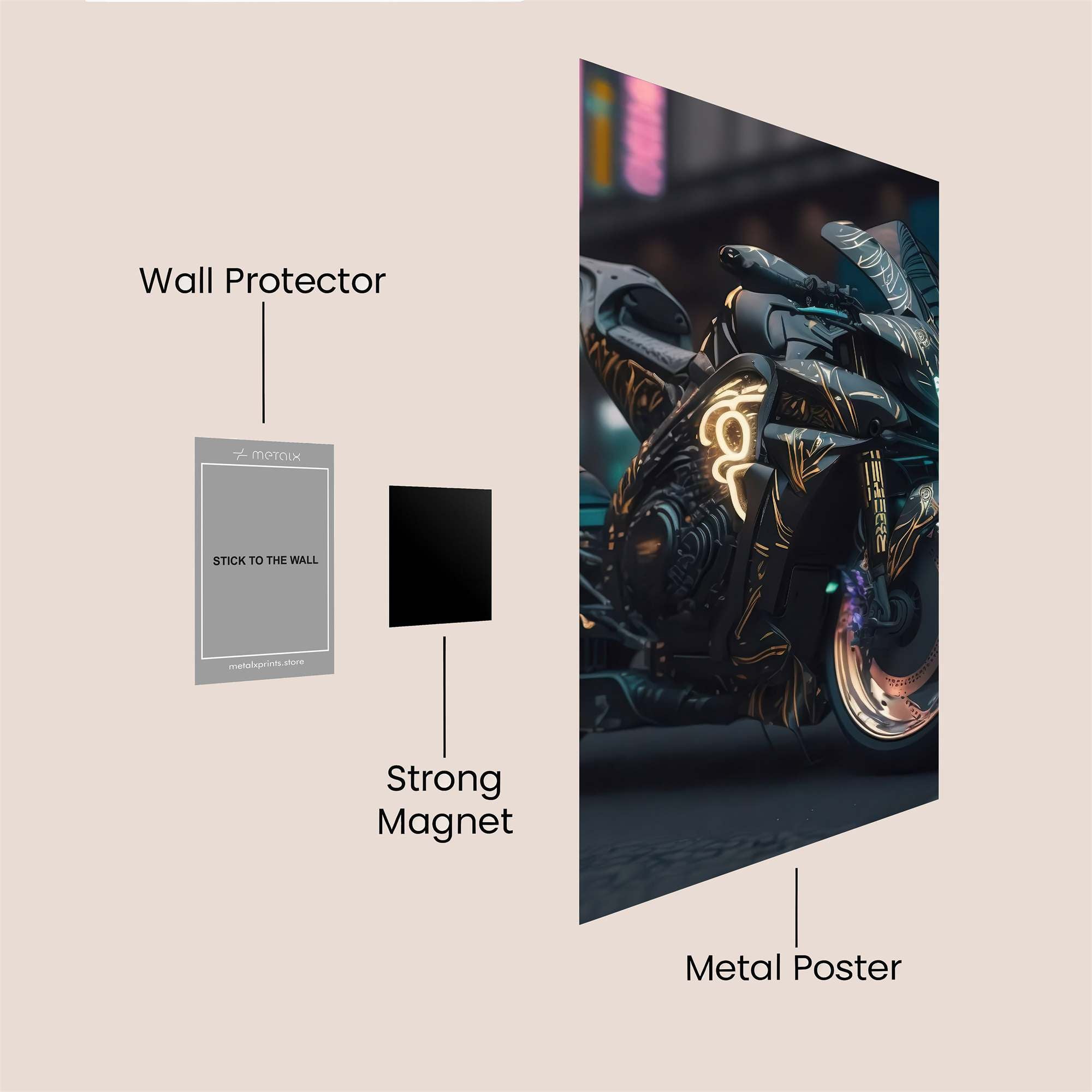 Cyberpunk Racer Safe Wall Magnetic / M