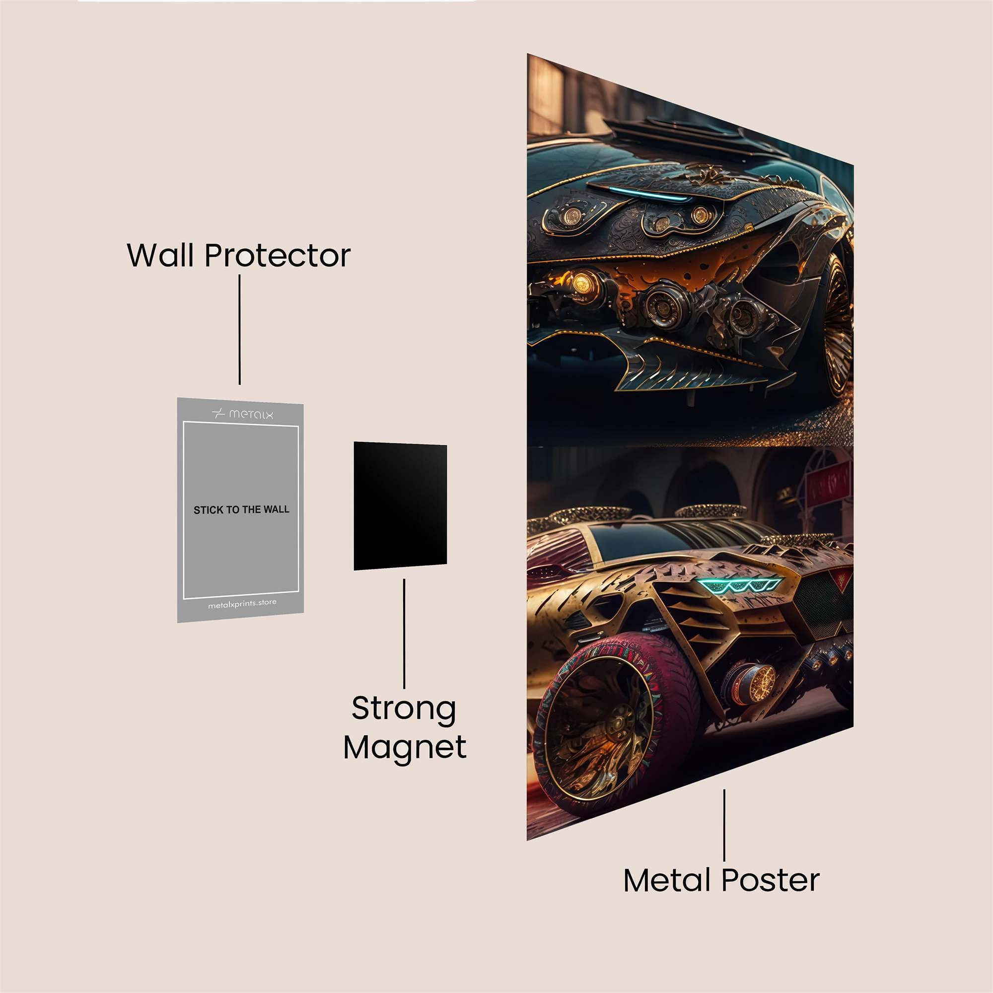 Cyberpunk Rage Safe Wall Magnetic / M
