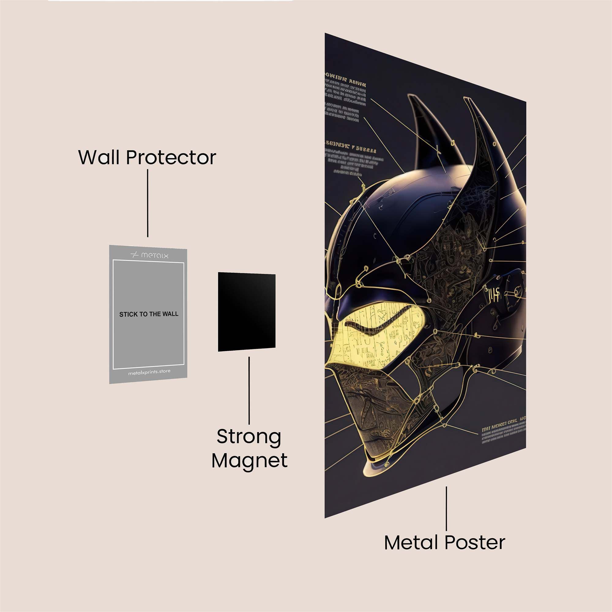 Batman Brooding Safe Wall Magnetic / M