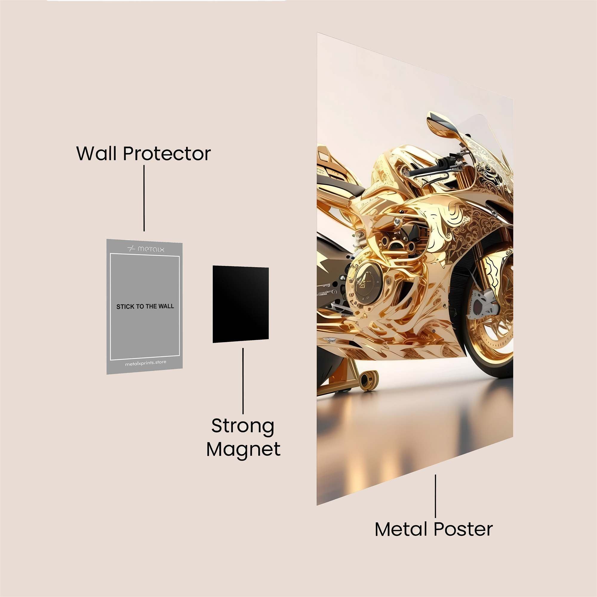 Gold Majesty Safe Wall Magnetic / M