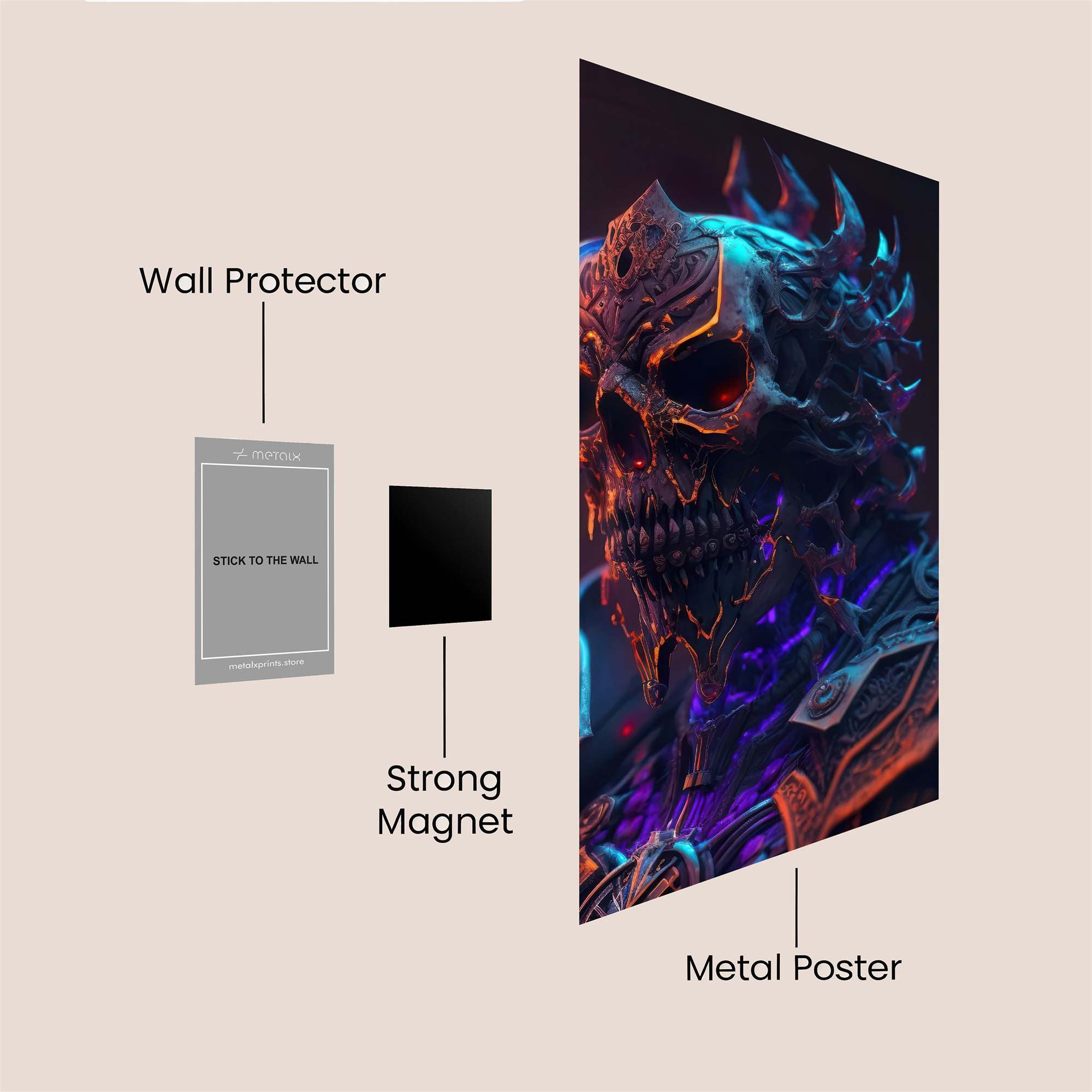 Skull Sovereign Safe Wall Magnetic / M